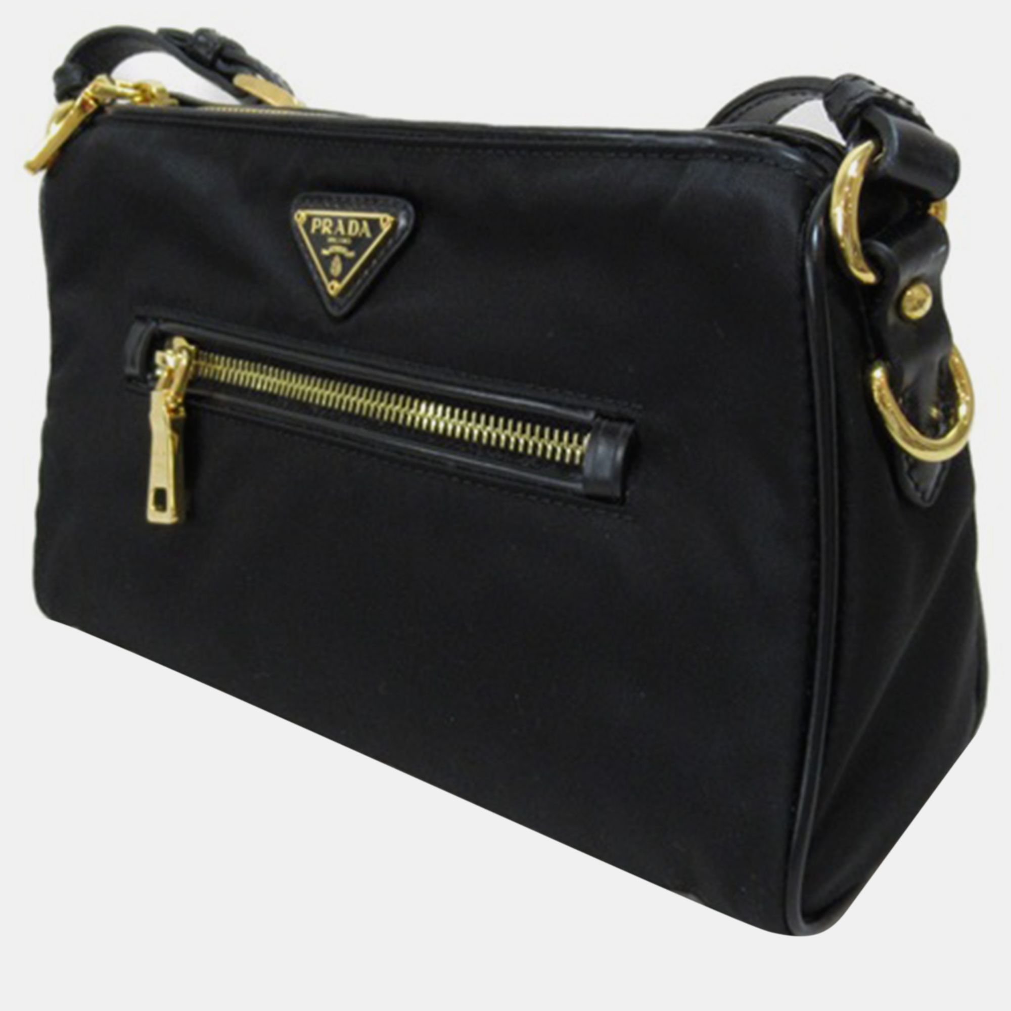 

Prada Black Canvas Tessuto Handbag Crossbody Bag
