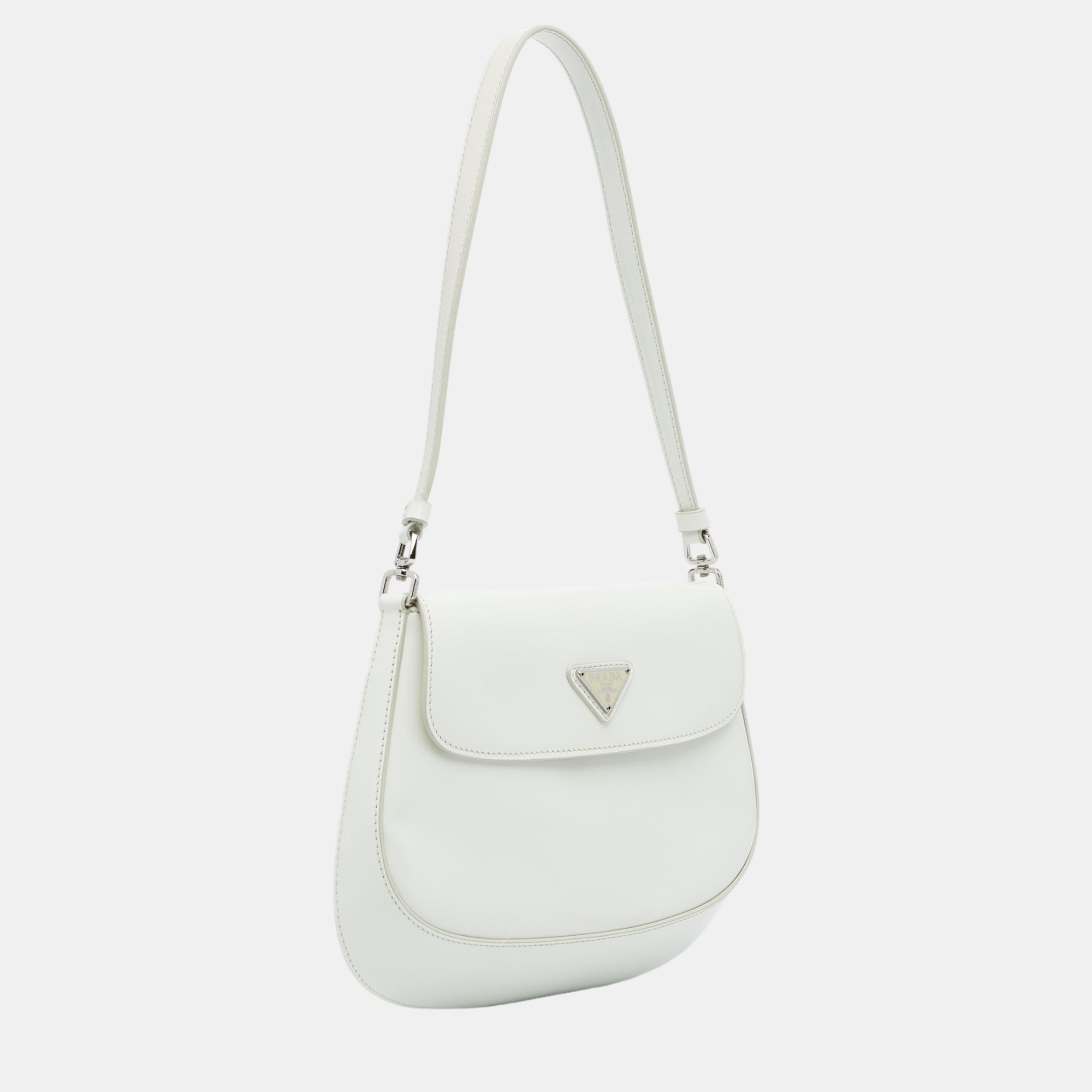 

Prada White Mini Spazzolato Cleo