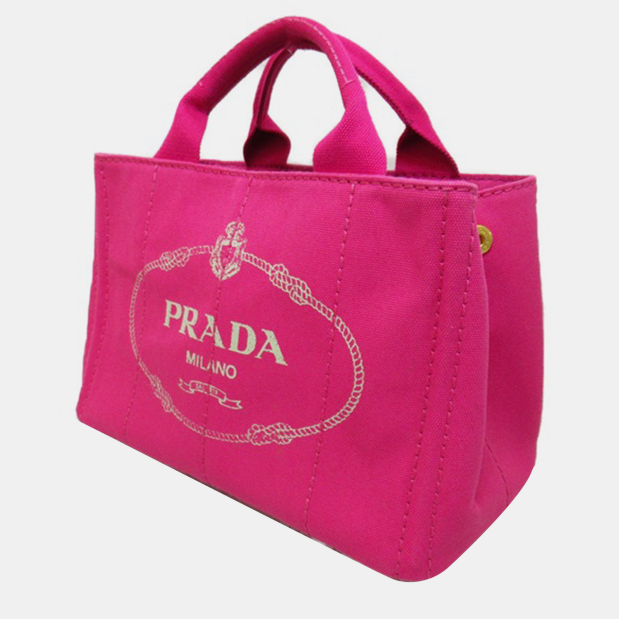 

Prada Pink Canvas Canapa Logo Tote Bag