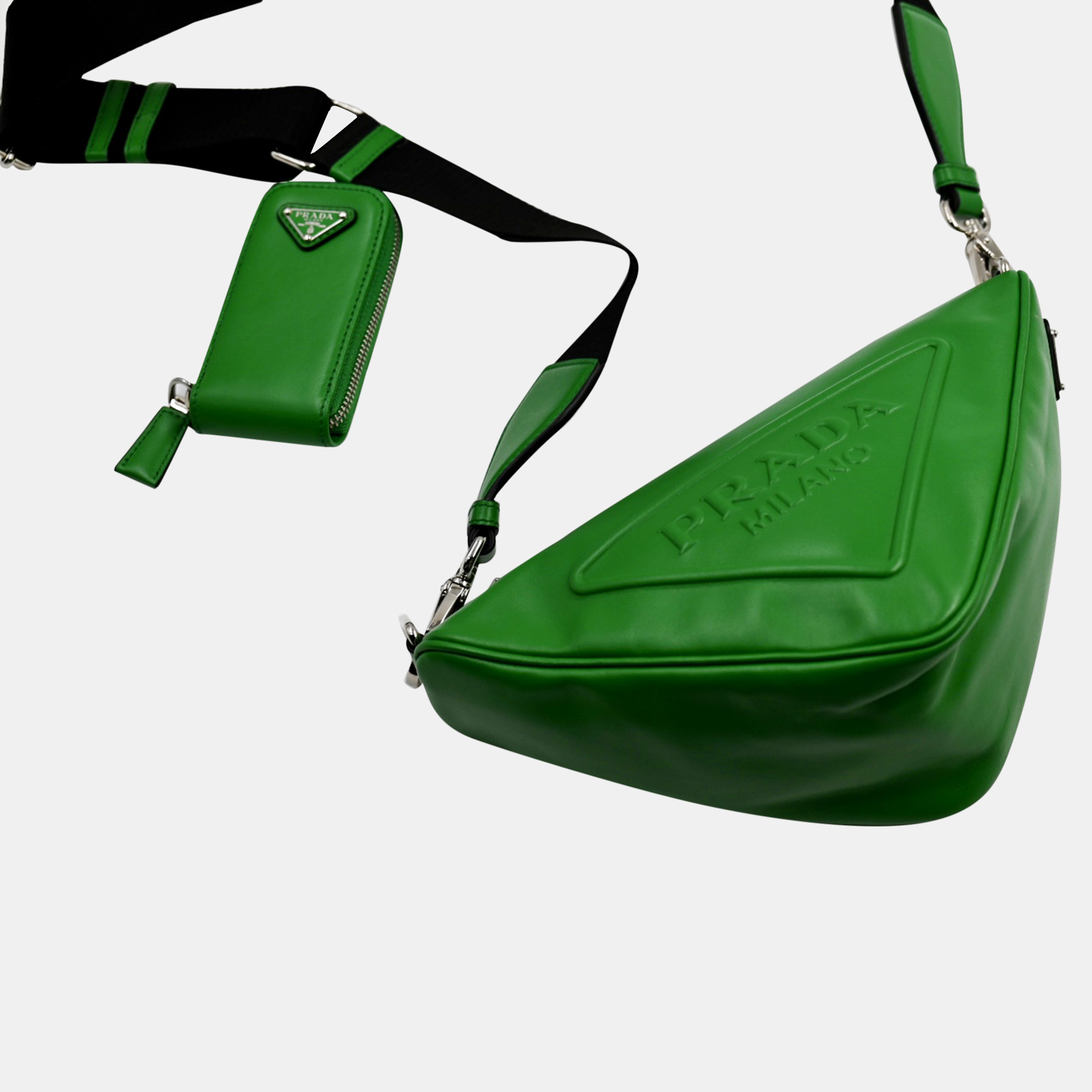 

Prada Green Triangle Shoulder Bag