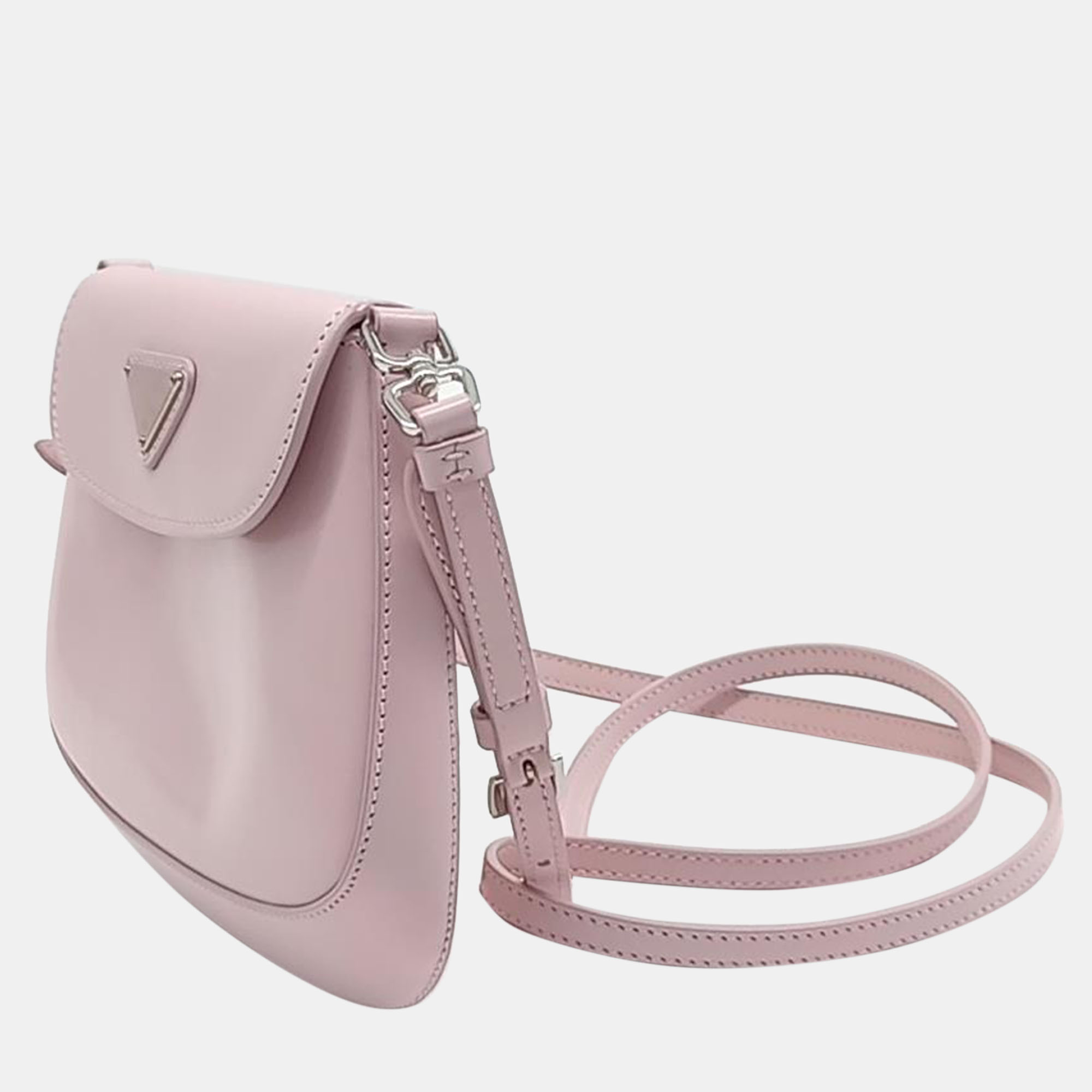 

Prada Cleo Brushed Mini Shoulder Bag (1BH188), Pink