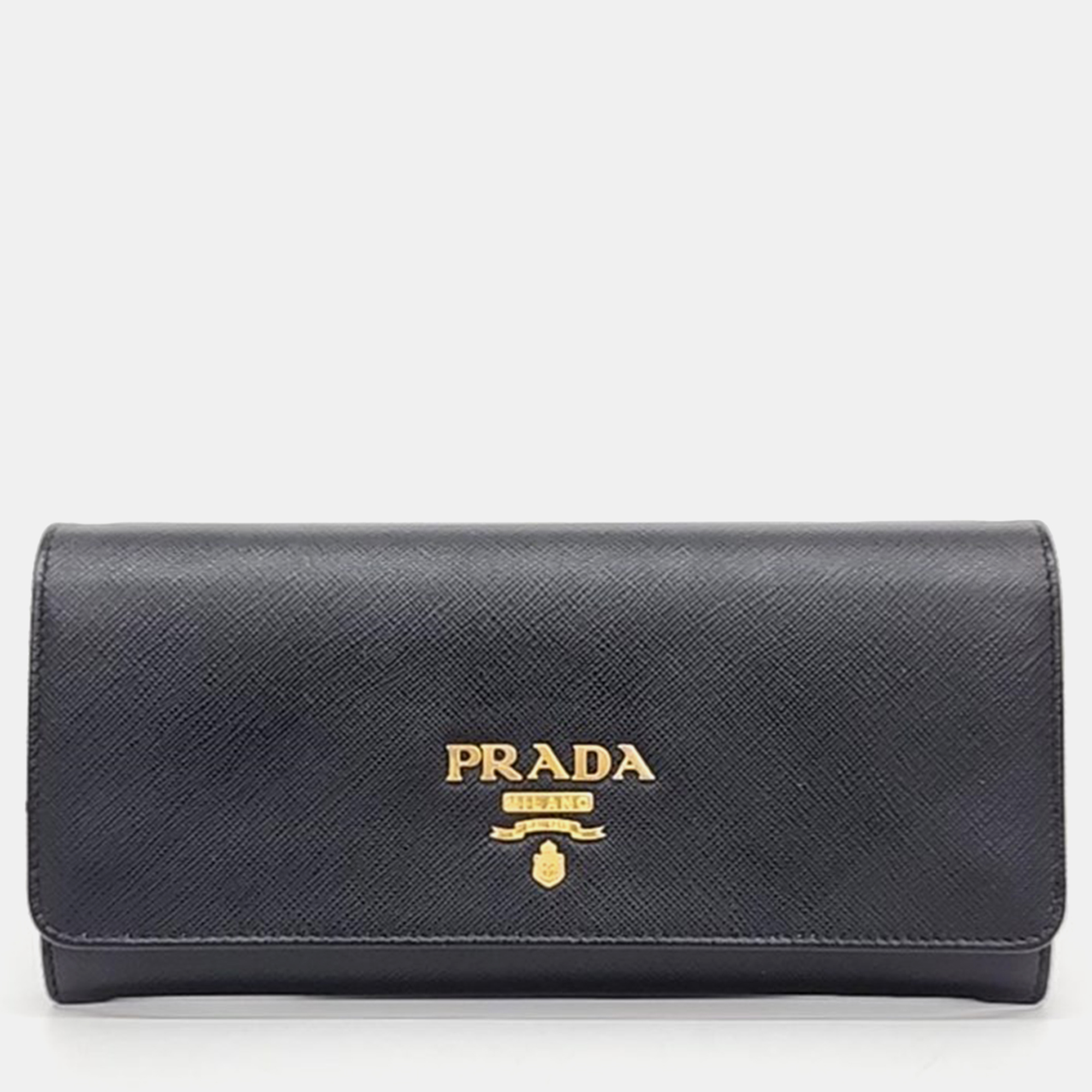 

Prada Saffiano Chain Crossbody Bag, Black