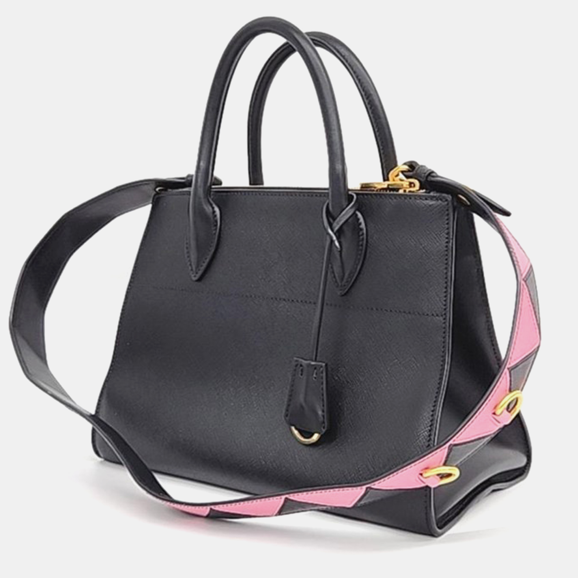 

Prada Saffiano City Tote and Shoulder Bag, Black