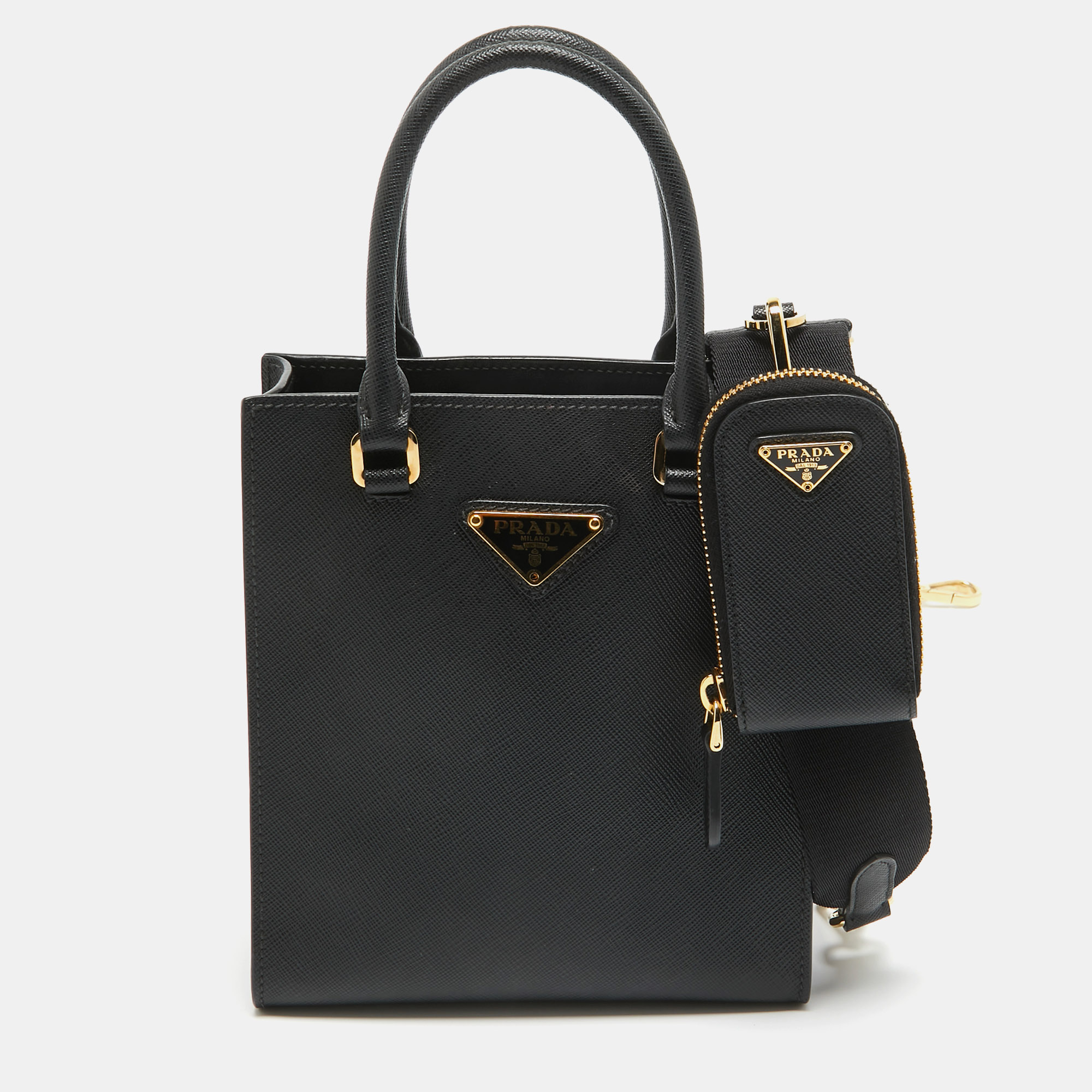 

Prada Black Saffiano Lux Leather  Tote