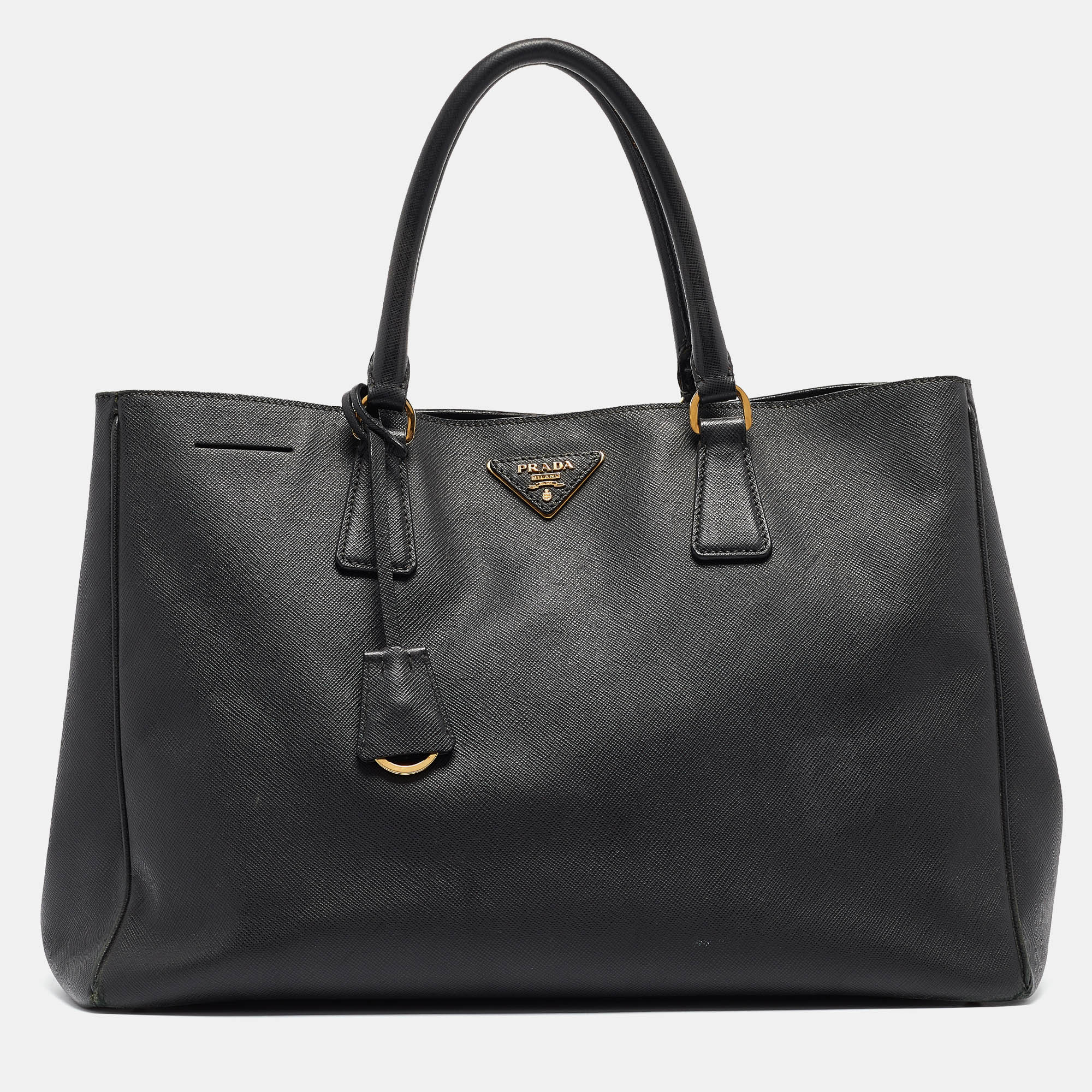 

Prada Black Saffiano Leather  Gardener's Tote