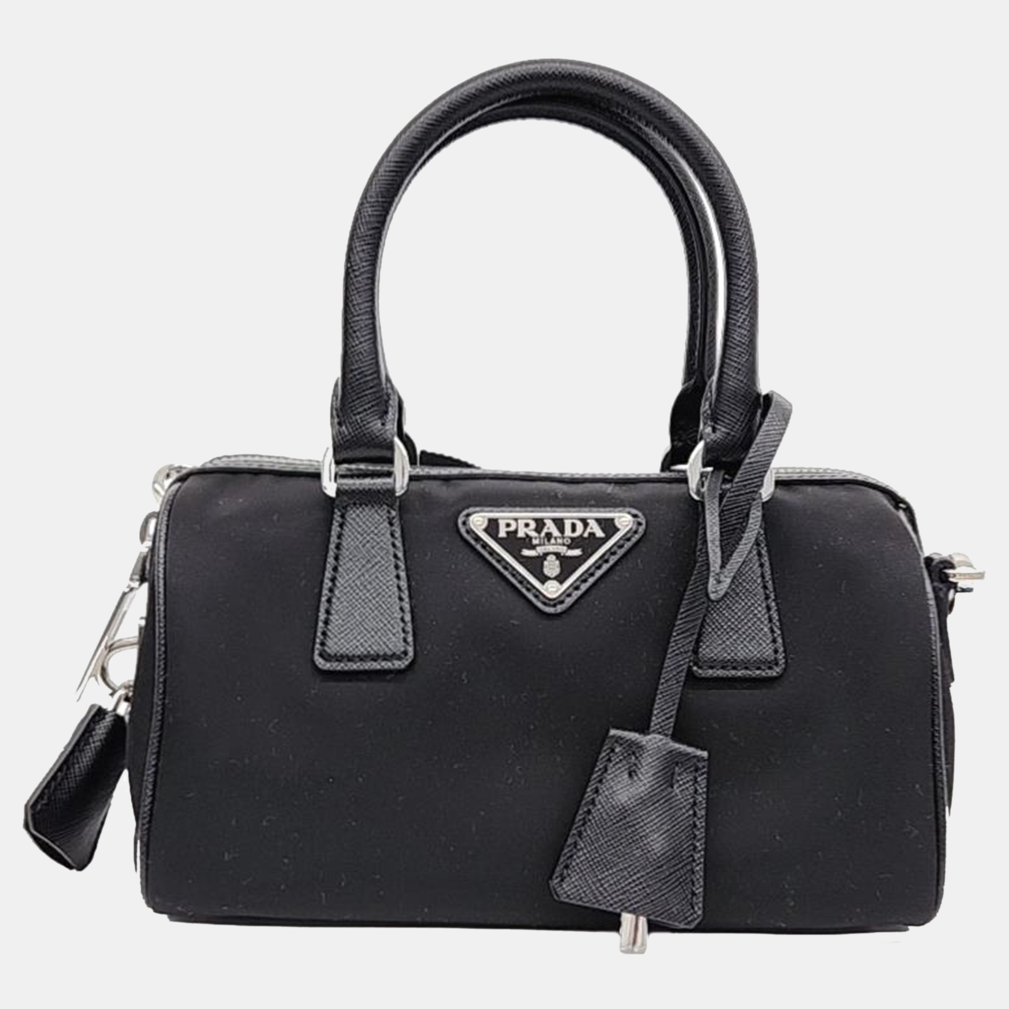 

Prada Mini Tote and Shoulder Bag (1BB846), Black