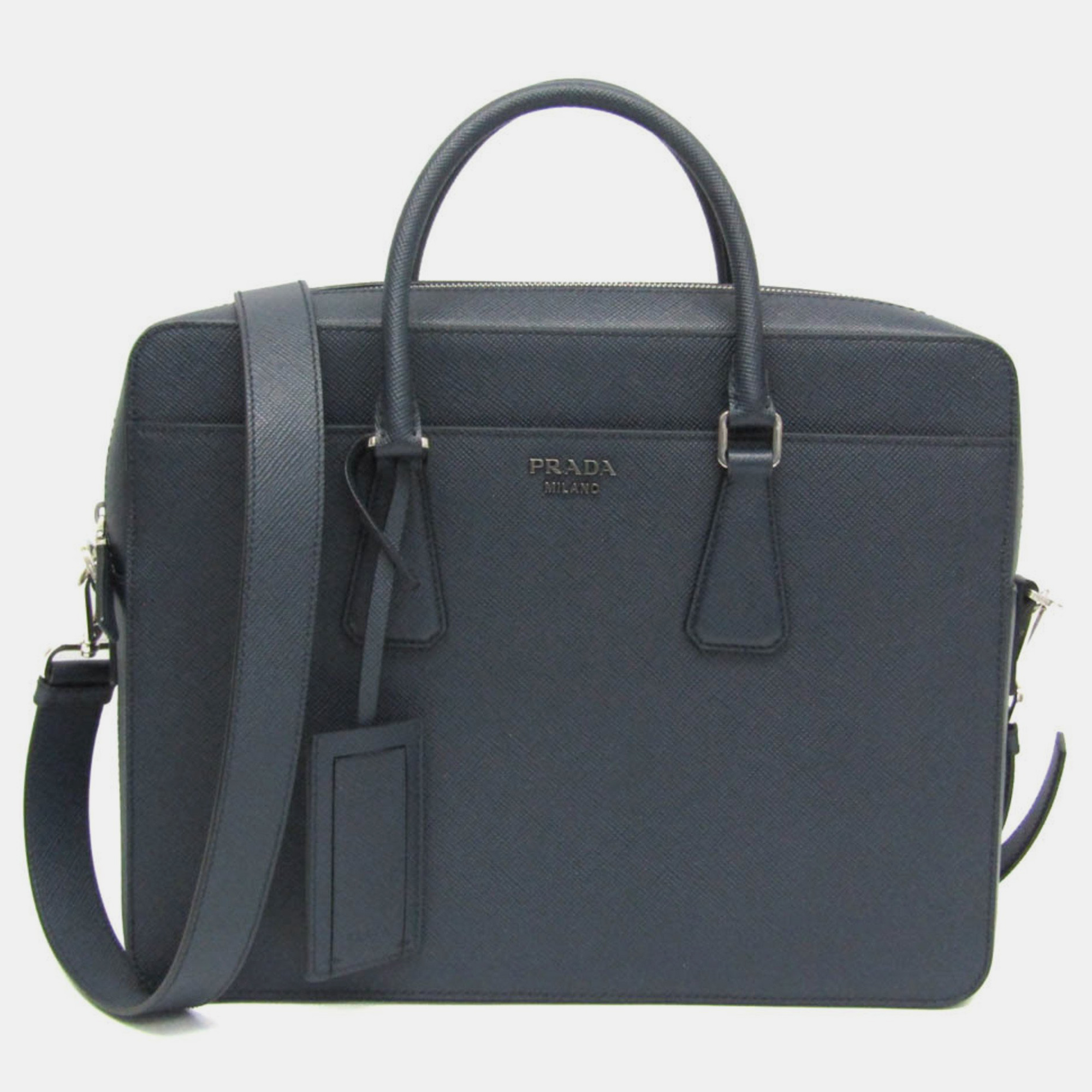 

Prada Blue Saffiano leather Briefcase