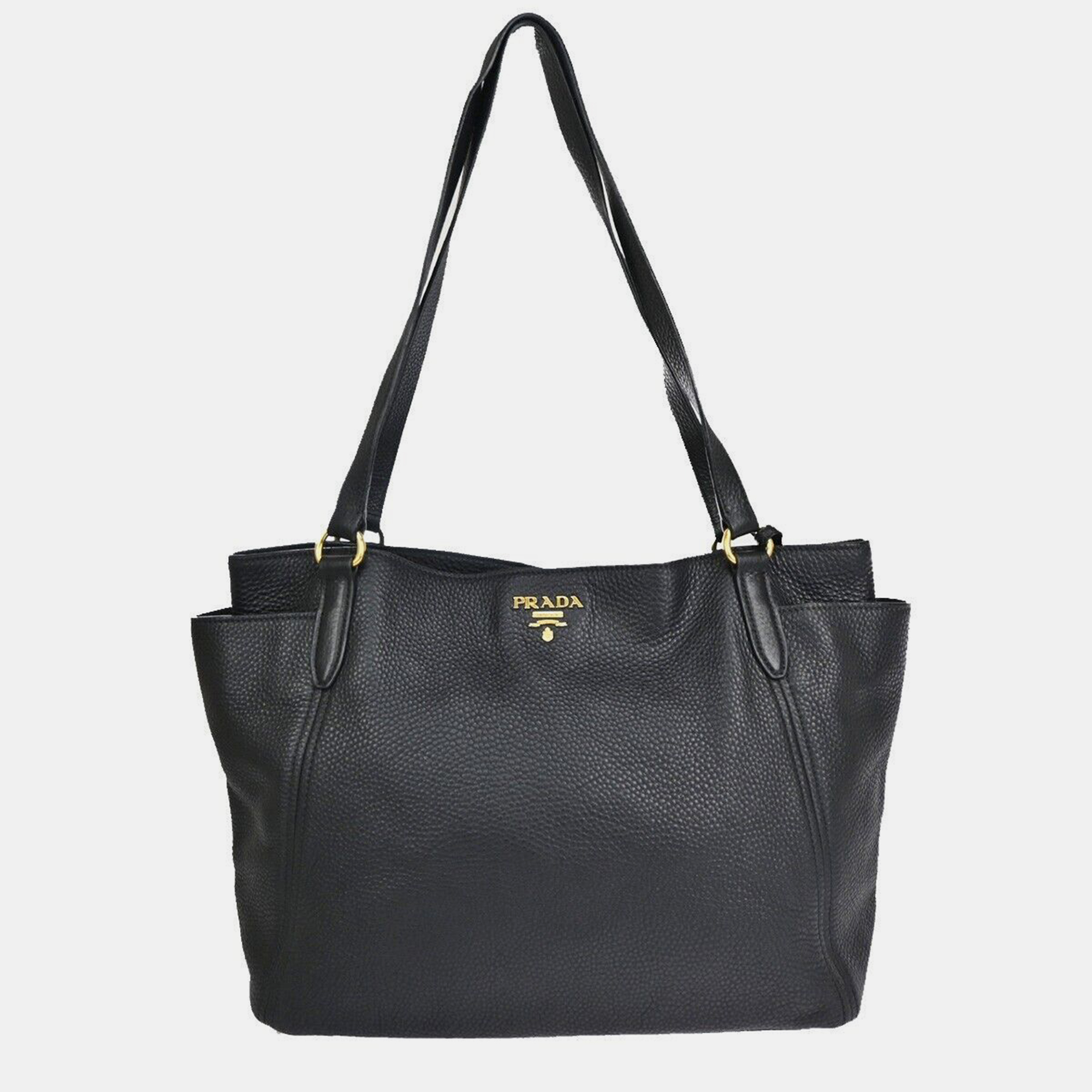 

Prada Black Leather Vitello Daino handbag