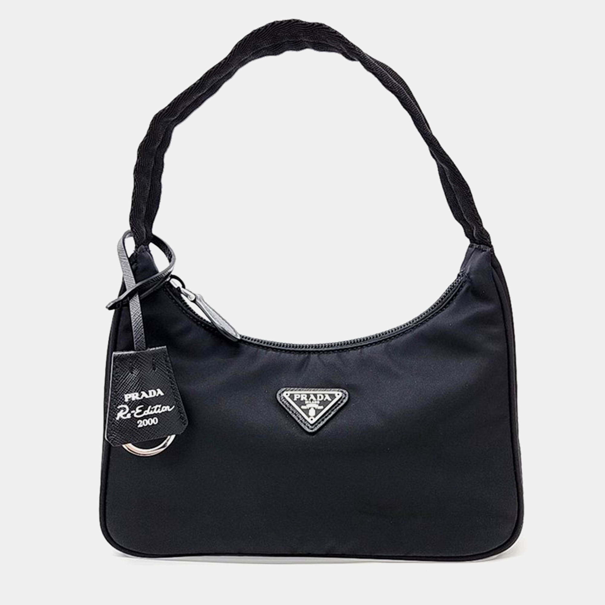 

Prada Black Re-Nylon Tessuto Hobo Bag