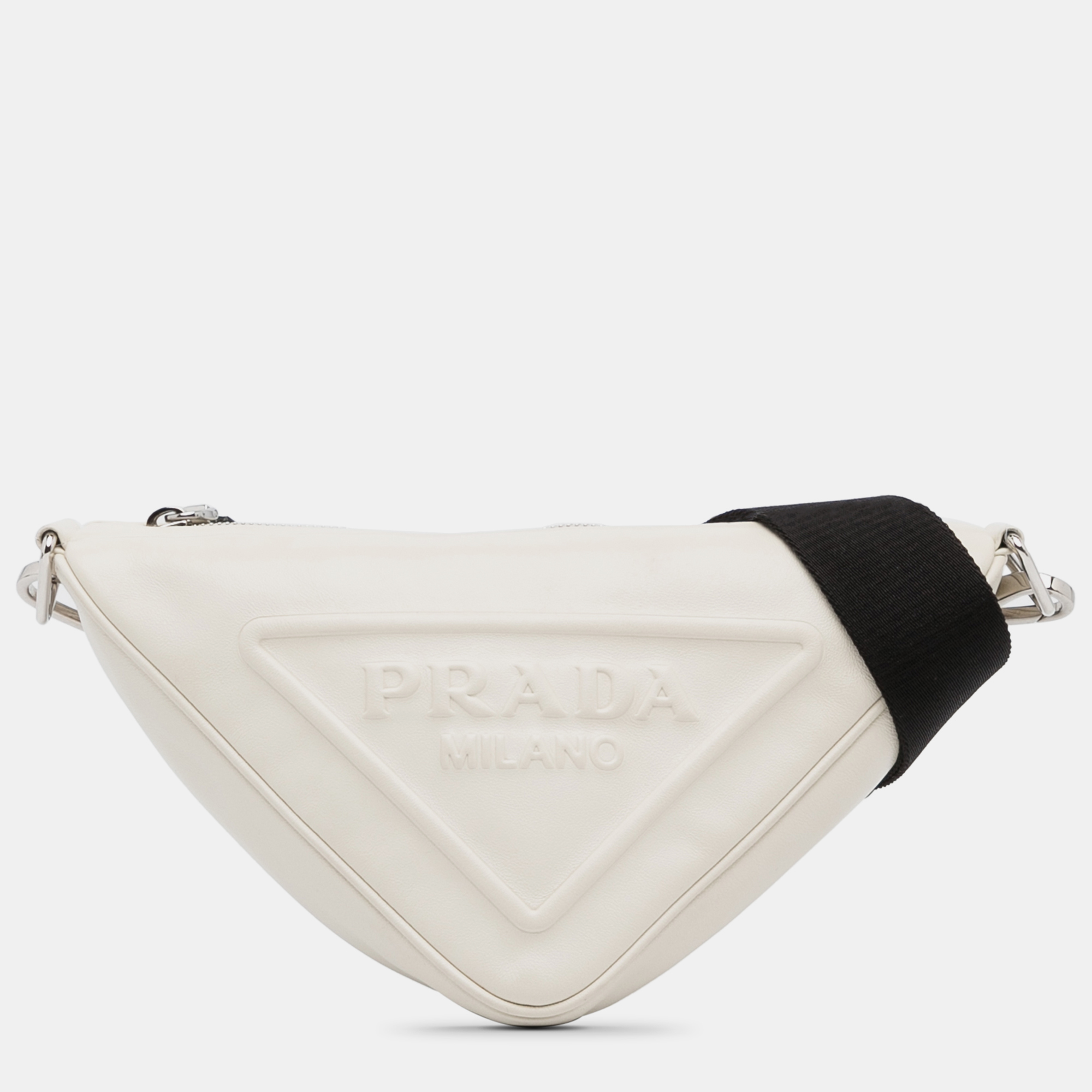 

Prada Grace Lux Triangle Crossbody Bag, White