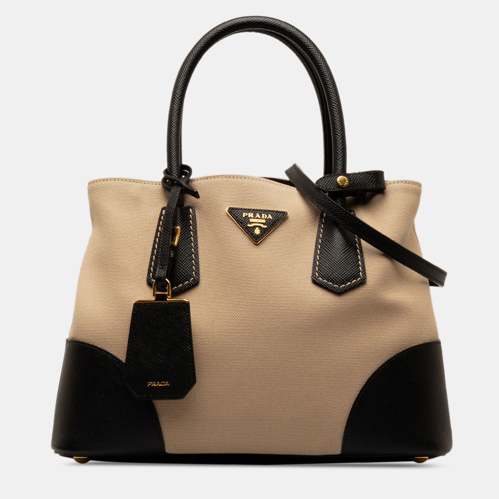 

Prada and Saffiano Double Handbag, Beige