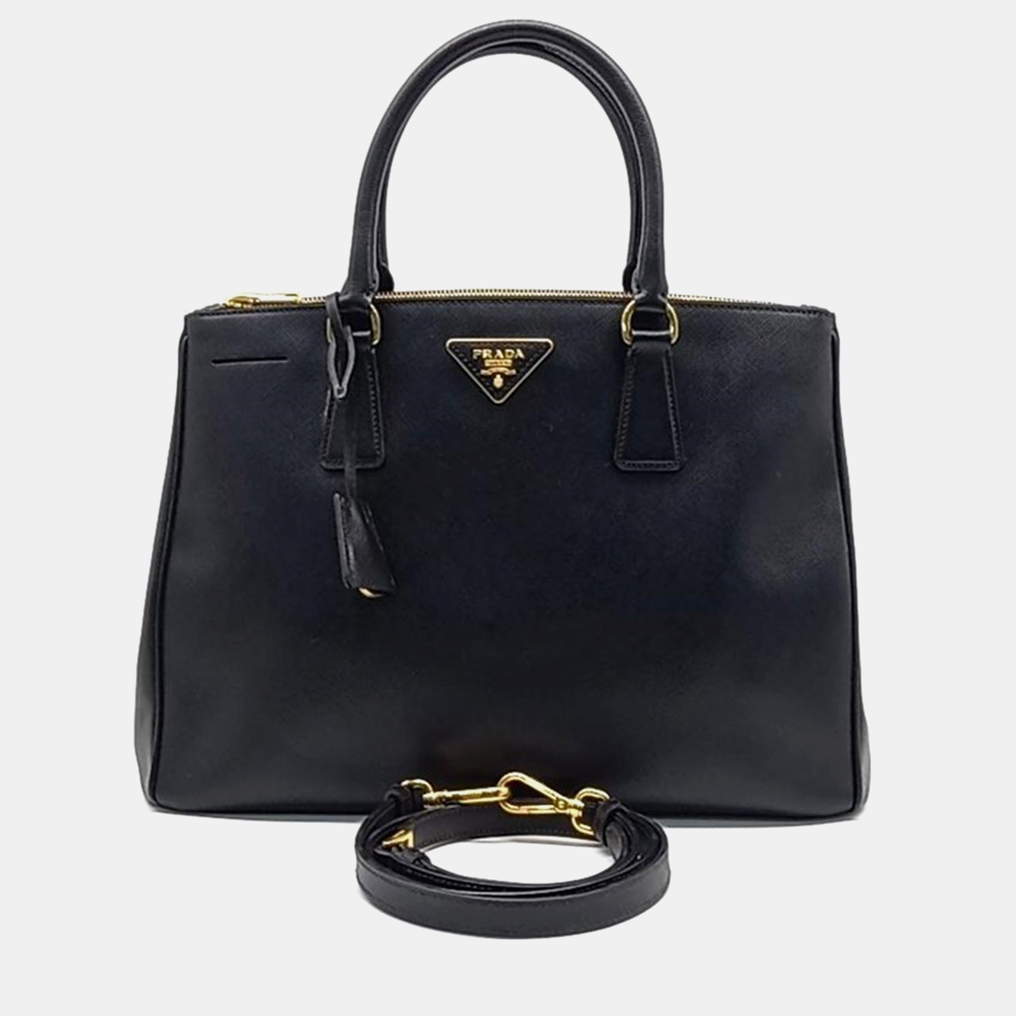 

Prada Saffiano Lux Tote/Crossbody Bag, Black