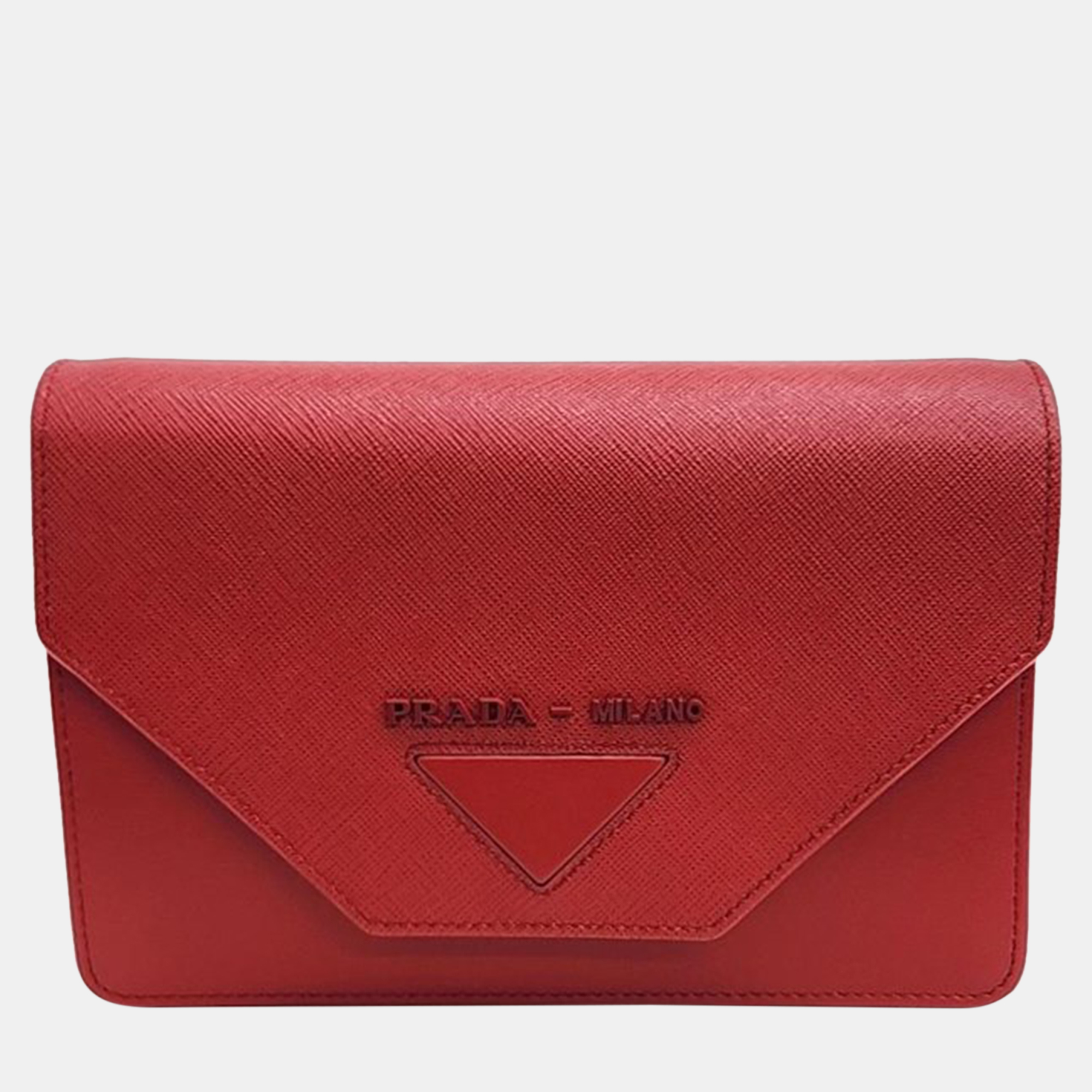 

Prada Saffiano Chain Crossbody Bag, Red