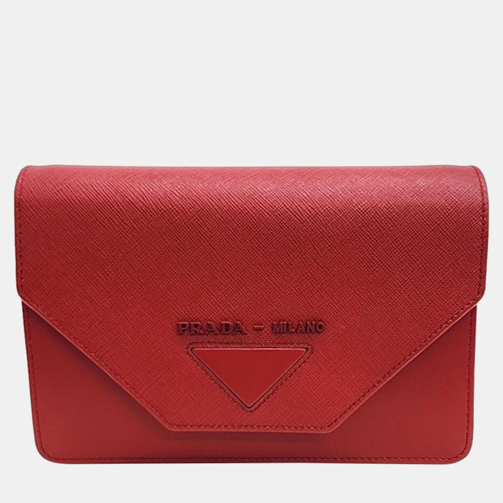 

Prada Red Saffiano Leather Chain Crossbody Bag