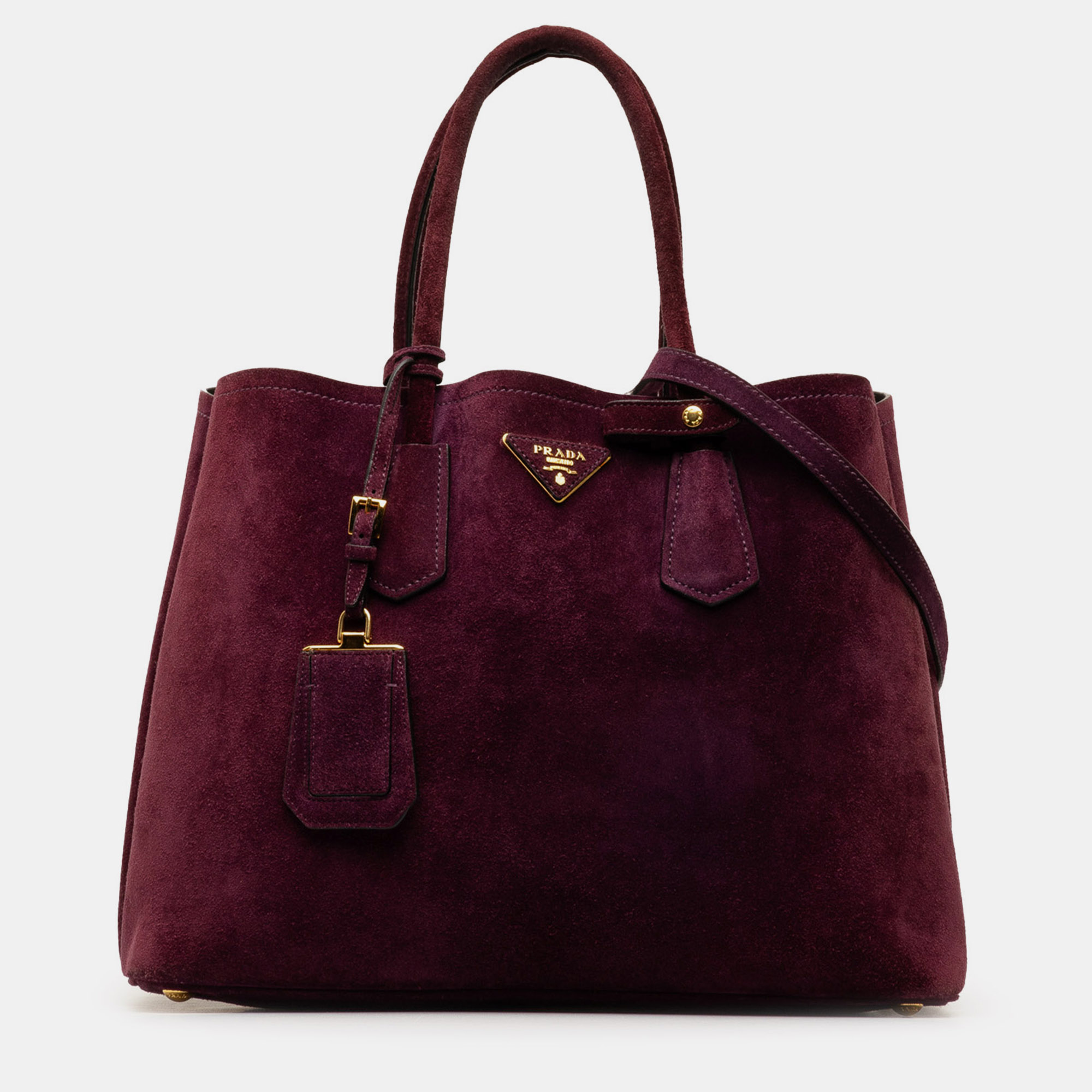 

Prada Scamosciato Double Satchel, Purple