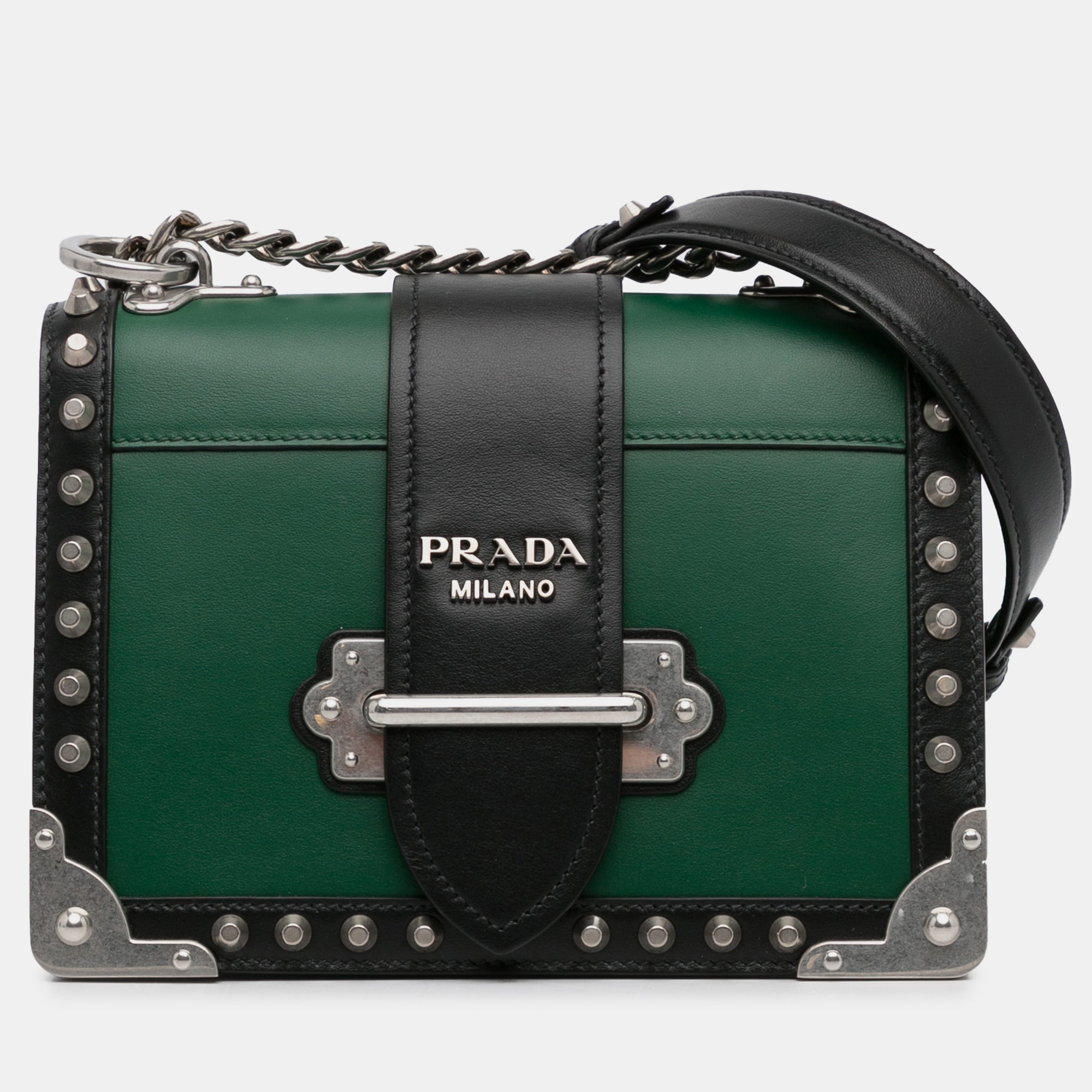 Pre-owned Prada City Calf Cahier Crossbody In Black