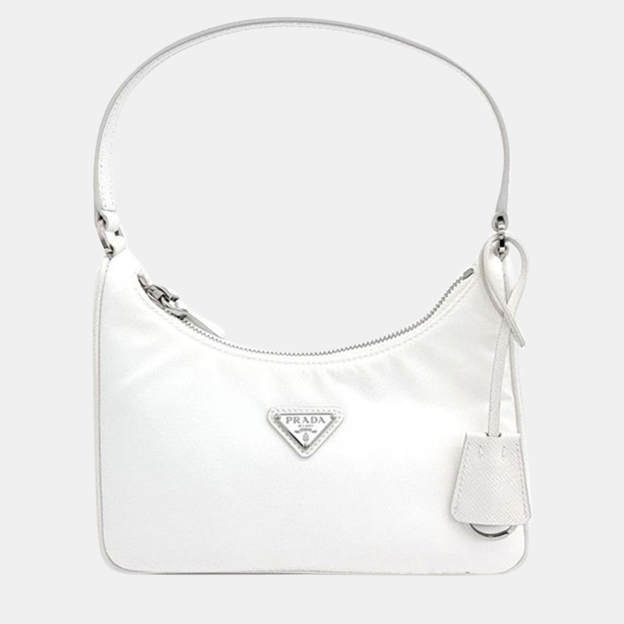 

Prada Re-Nylon Hobo Bag, White
