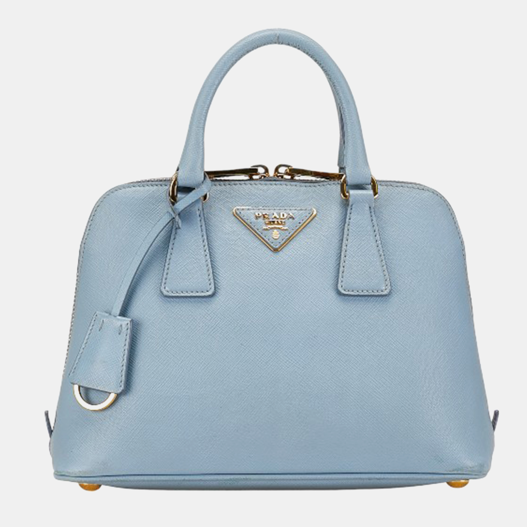 

Prada Blue Leather Saffiano Lux Small Promenade Satchel Bag