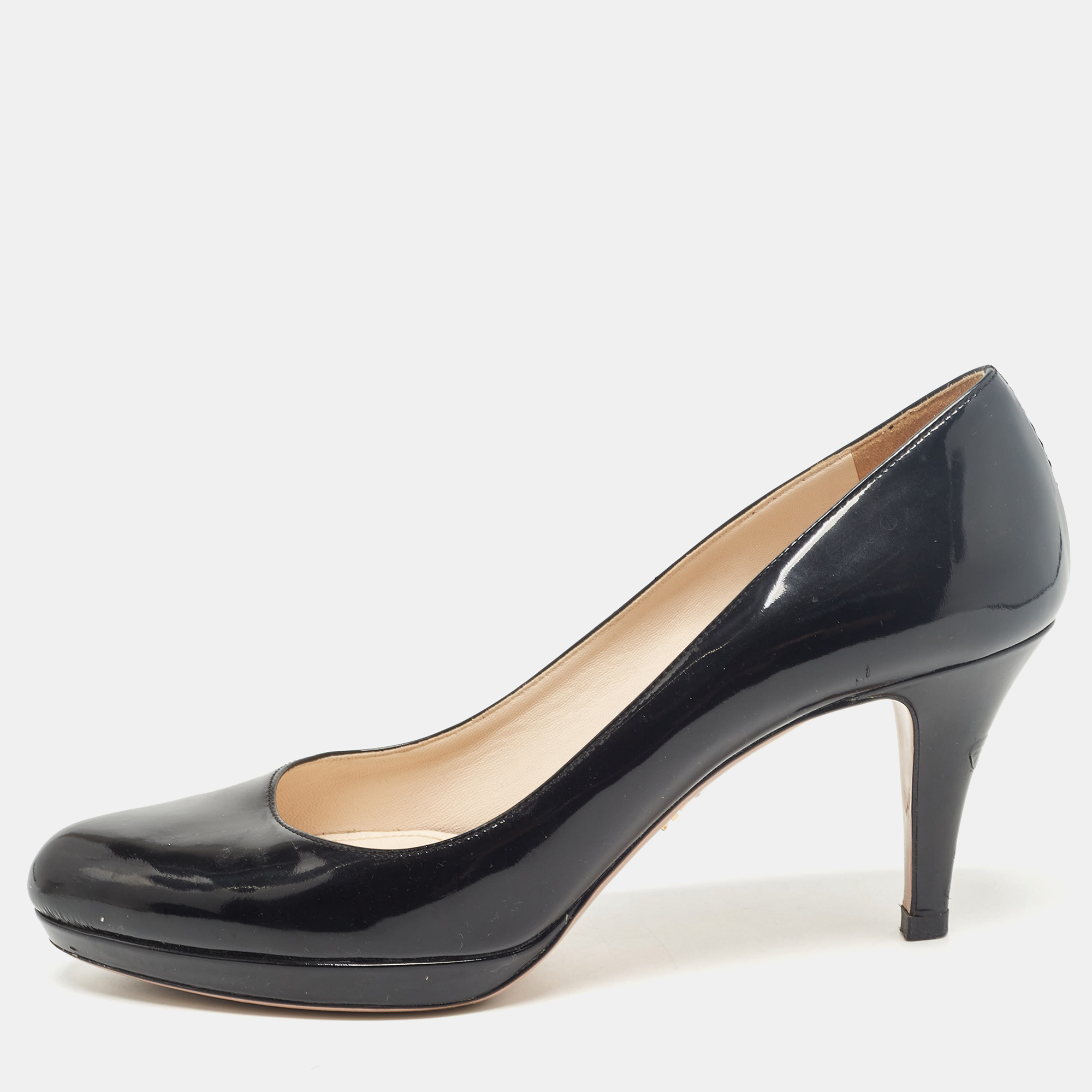 

Prada Black Patent Leather Platform Pumps Size