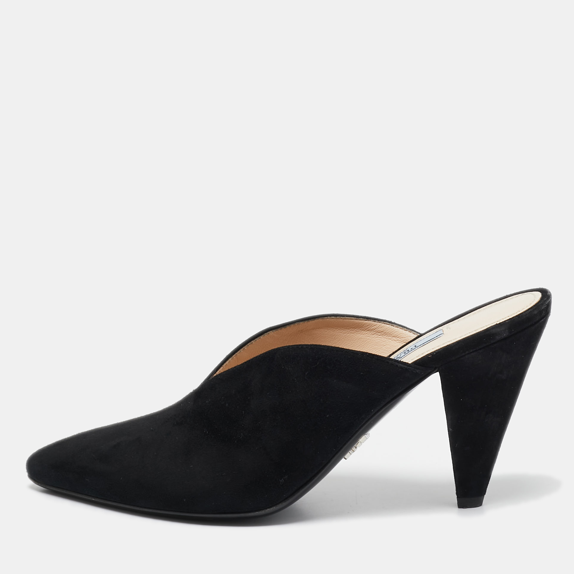 

Prada Black Suede Mules Size