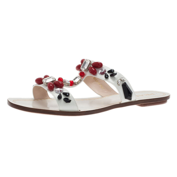 prada saffiano sandals