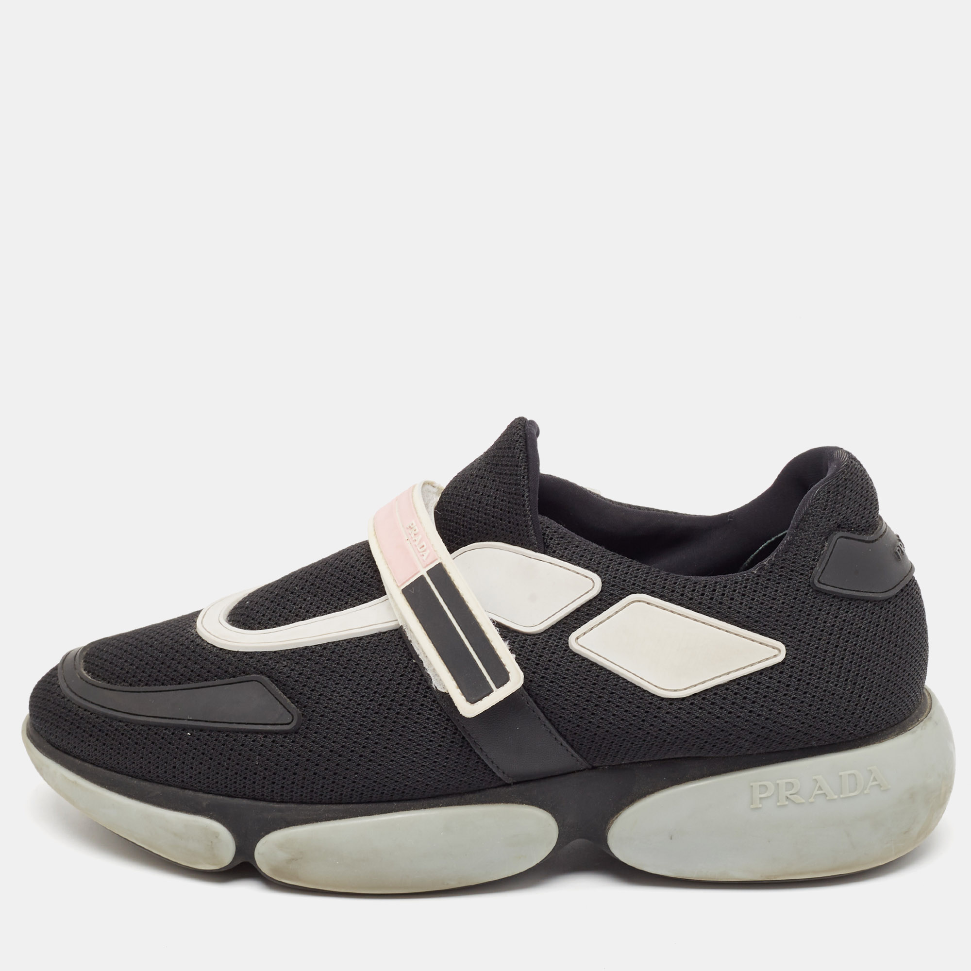 

Prada Black Mesh and Rubber Cloudbust Sneakers Size