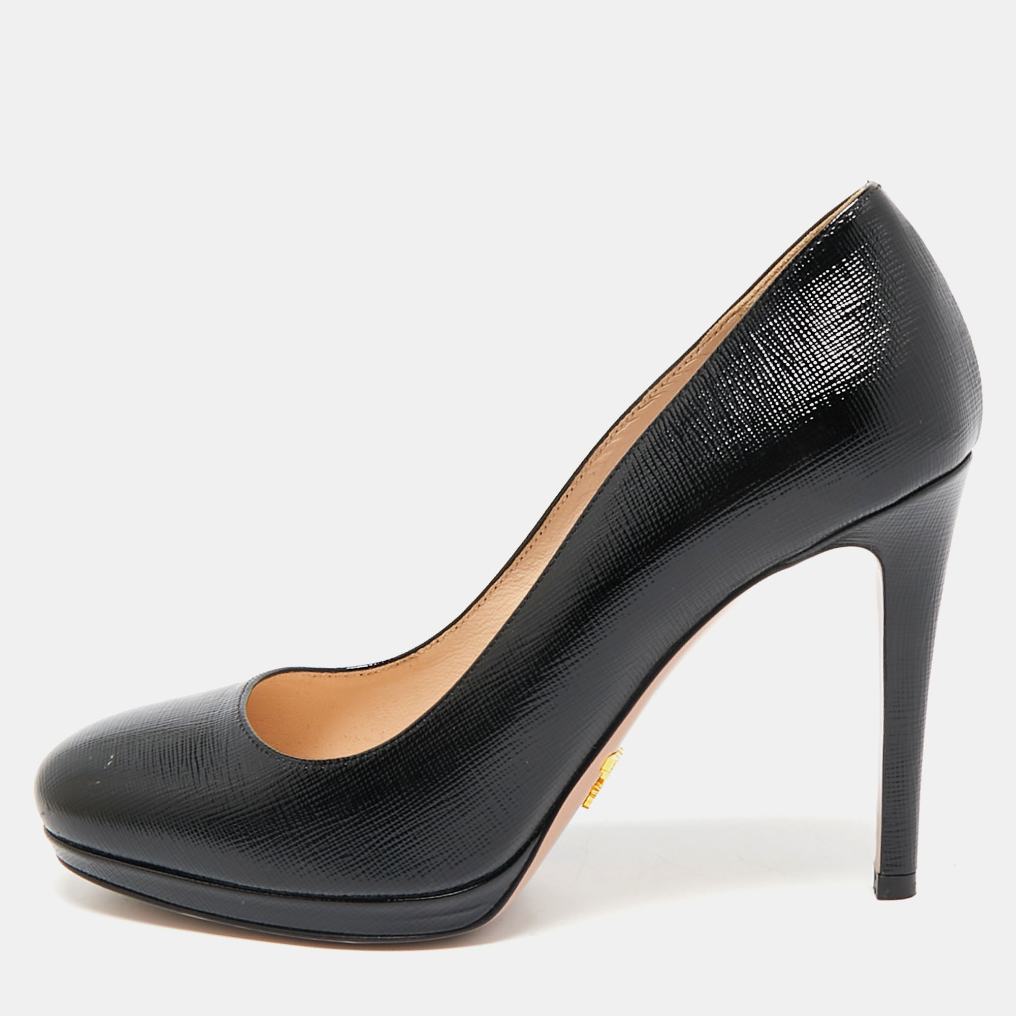 

Prada Black Patent Leather Platform Pumps Size