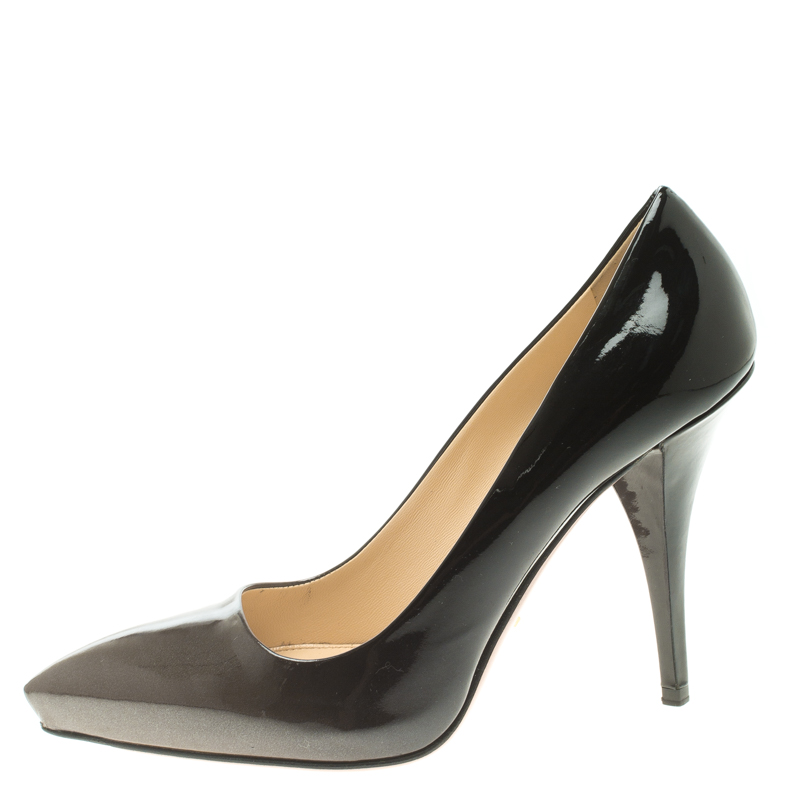 

Prada Black Ombrè Patent Leather Pointed Toe Pumps Size