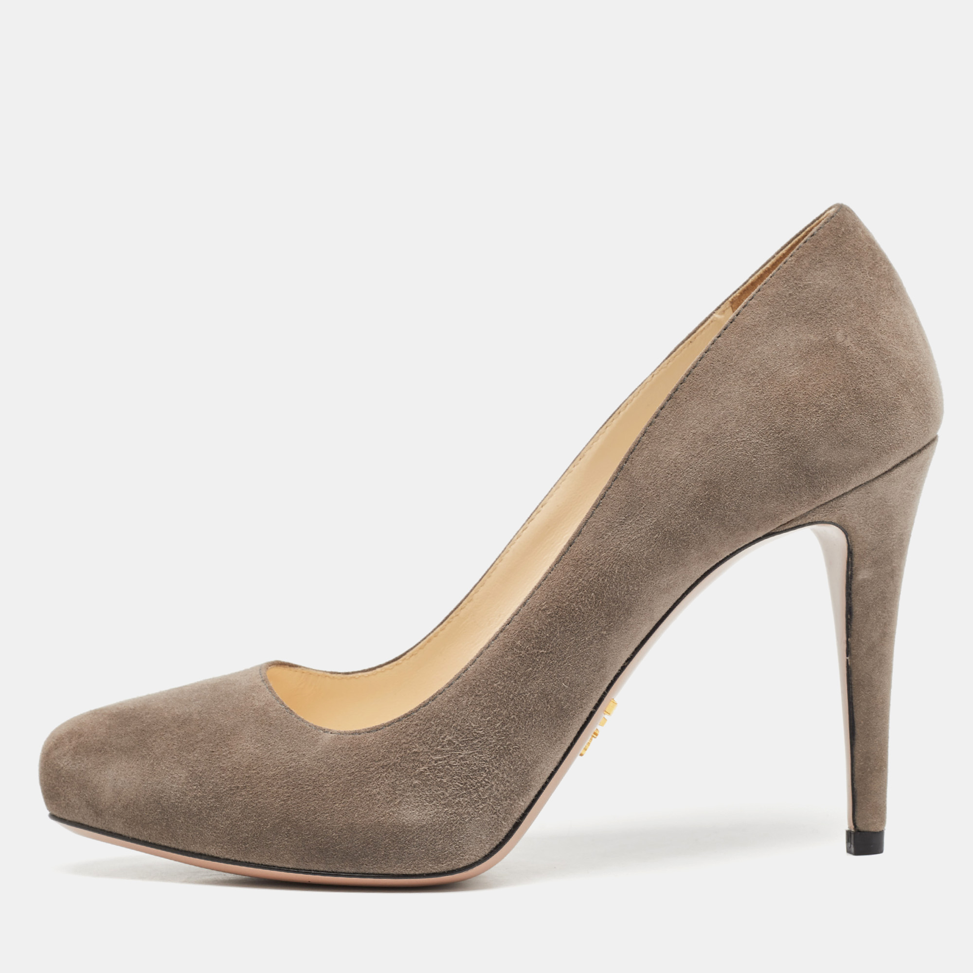 

Prada Grey Suede Platform Pumps Size