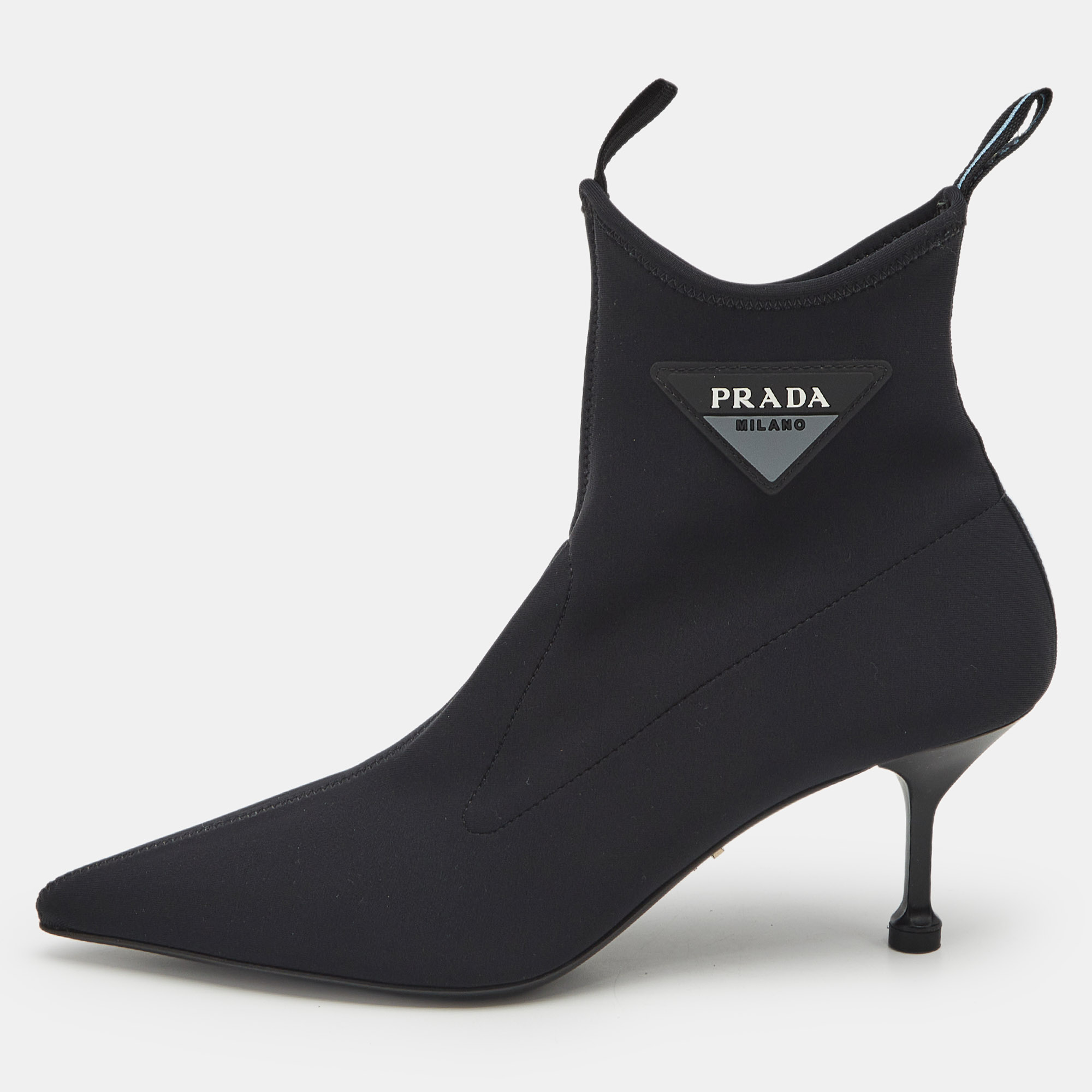 

Prada Black Neoprene Ankle Boots Size