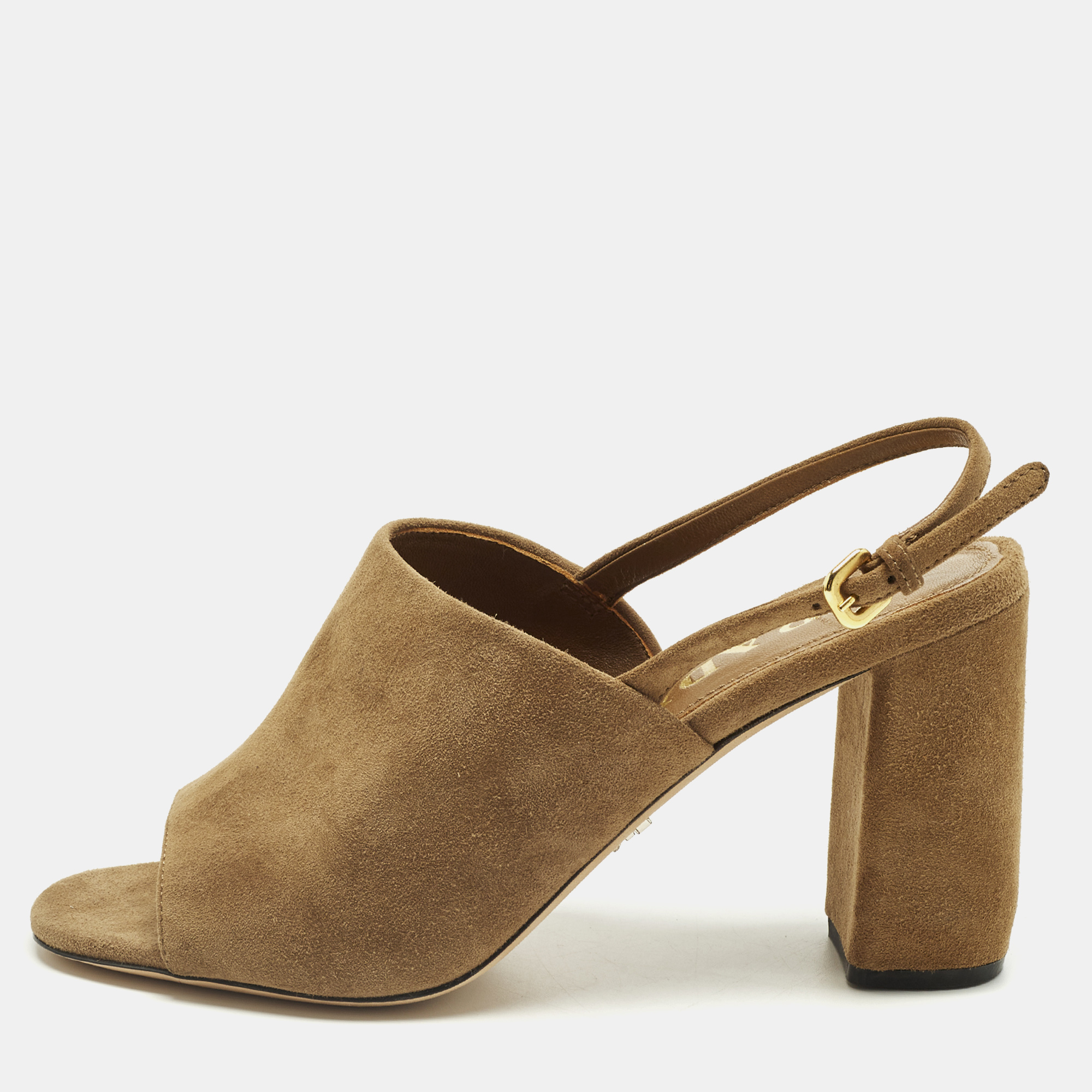 

Prada Size  Brown Suede Slingback Pumps