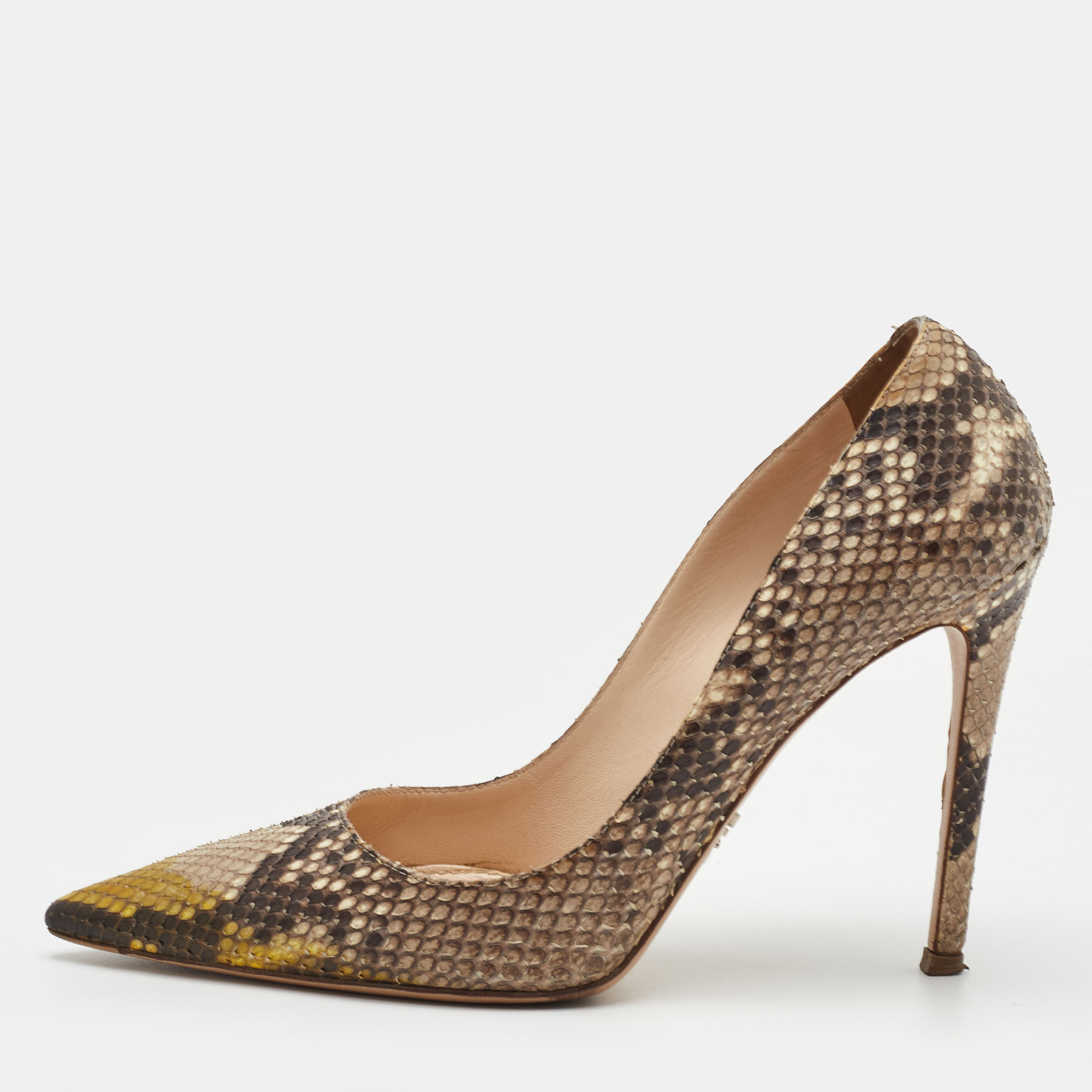 

Prada Size  Multicolor Python Leather Pointed Toe Pumps