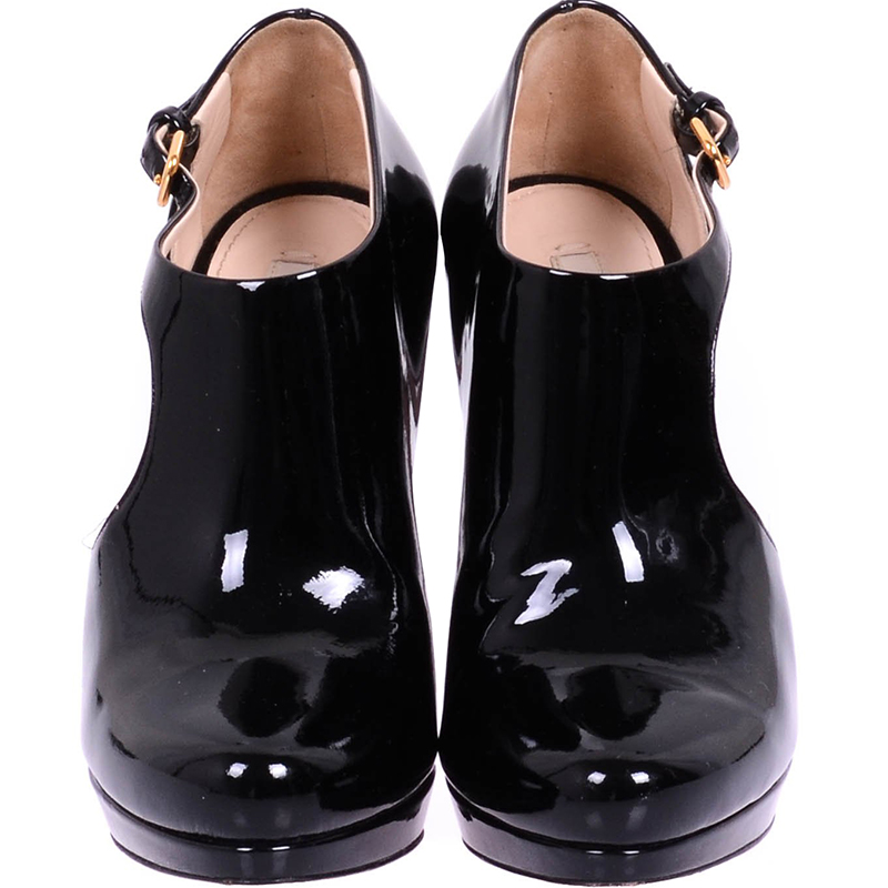 

Prada Black Patent Cut Out Booties Pumps Size