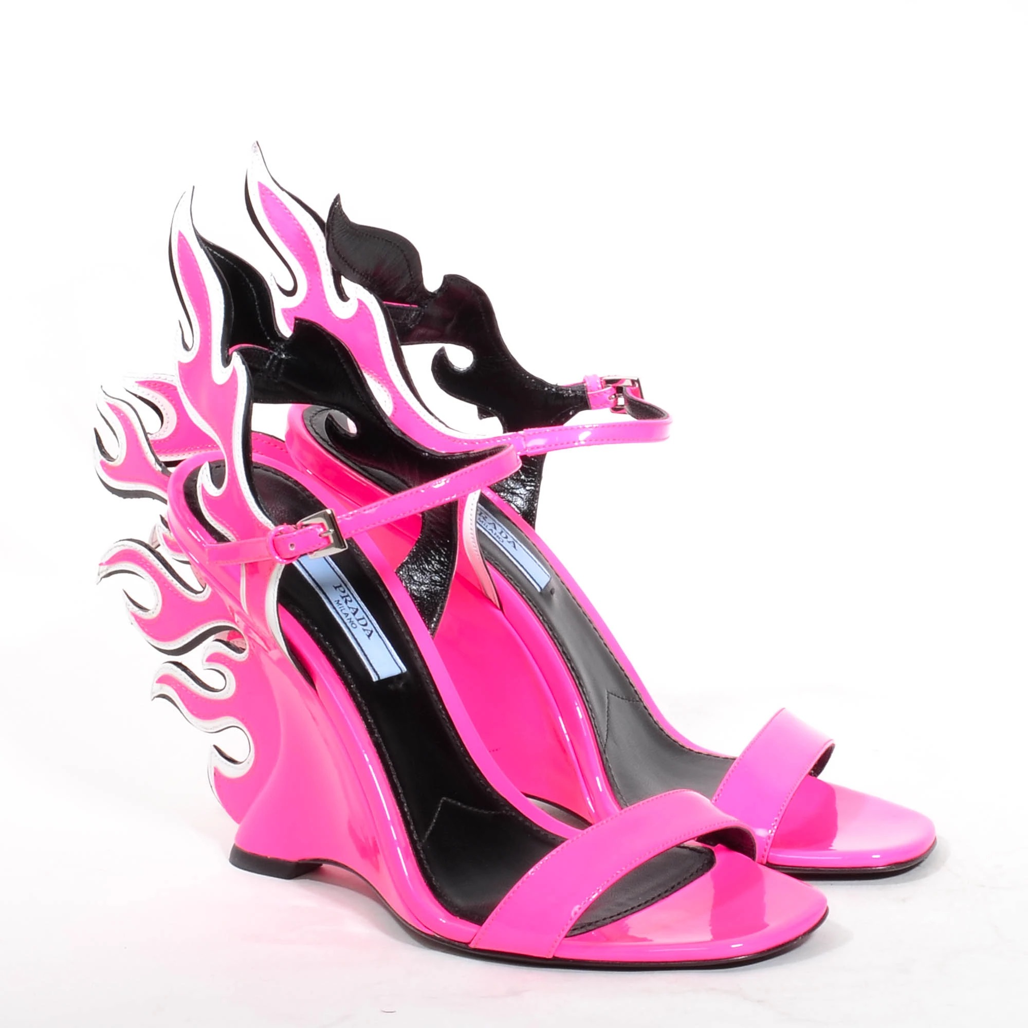 pink prada flame heels