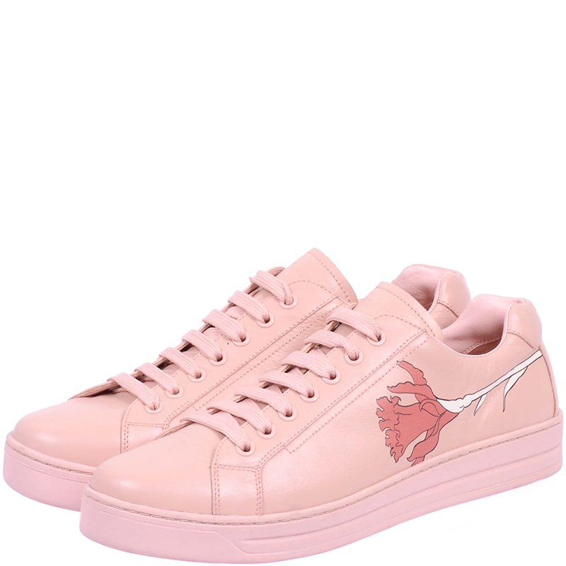 prada rose sneakers