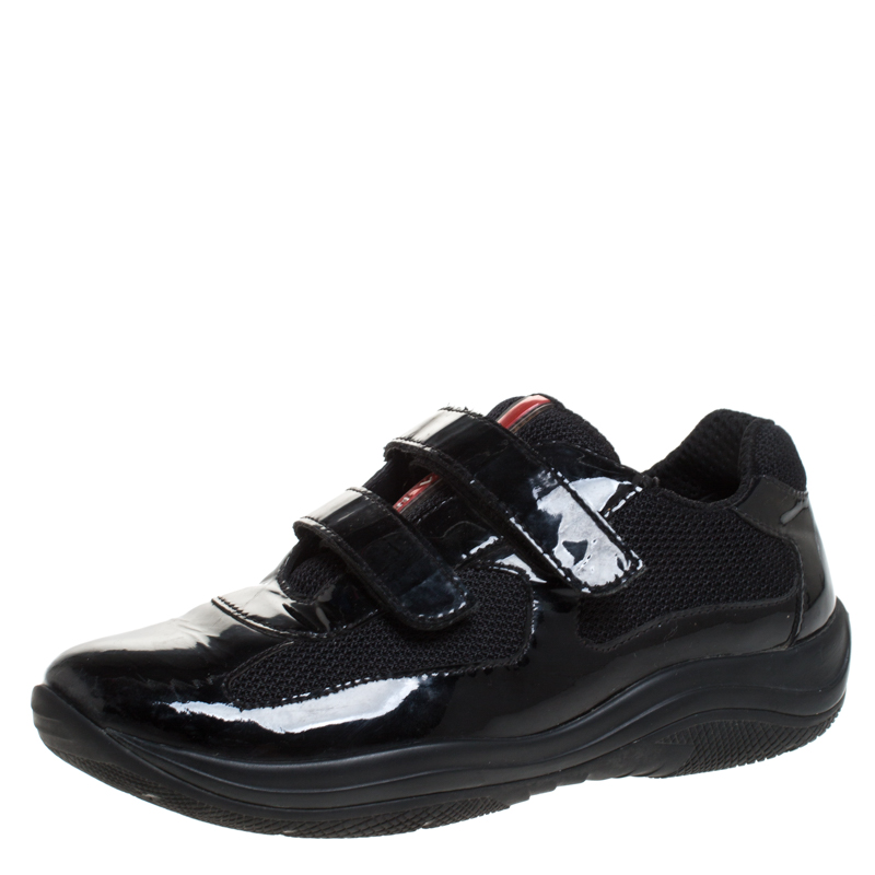 prada black america's cup sneakers