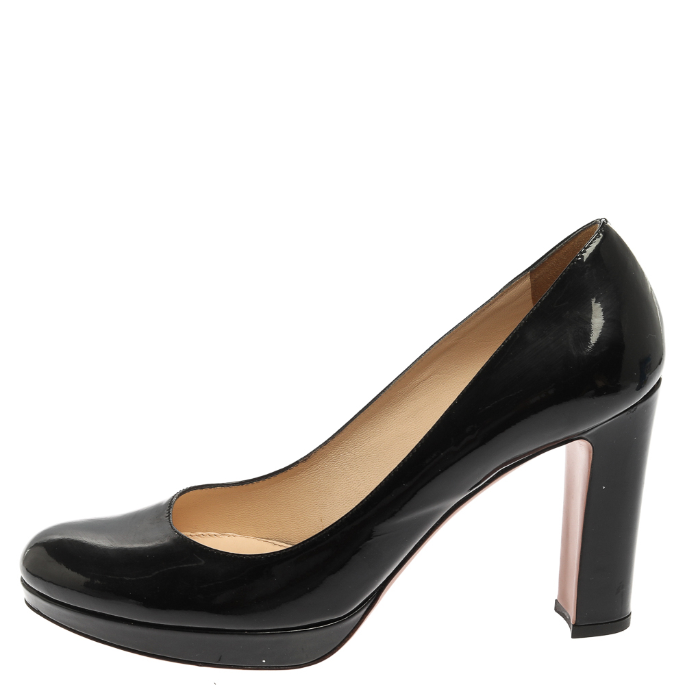 

Prada Black Patent Leather Platform Pumps Size