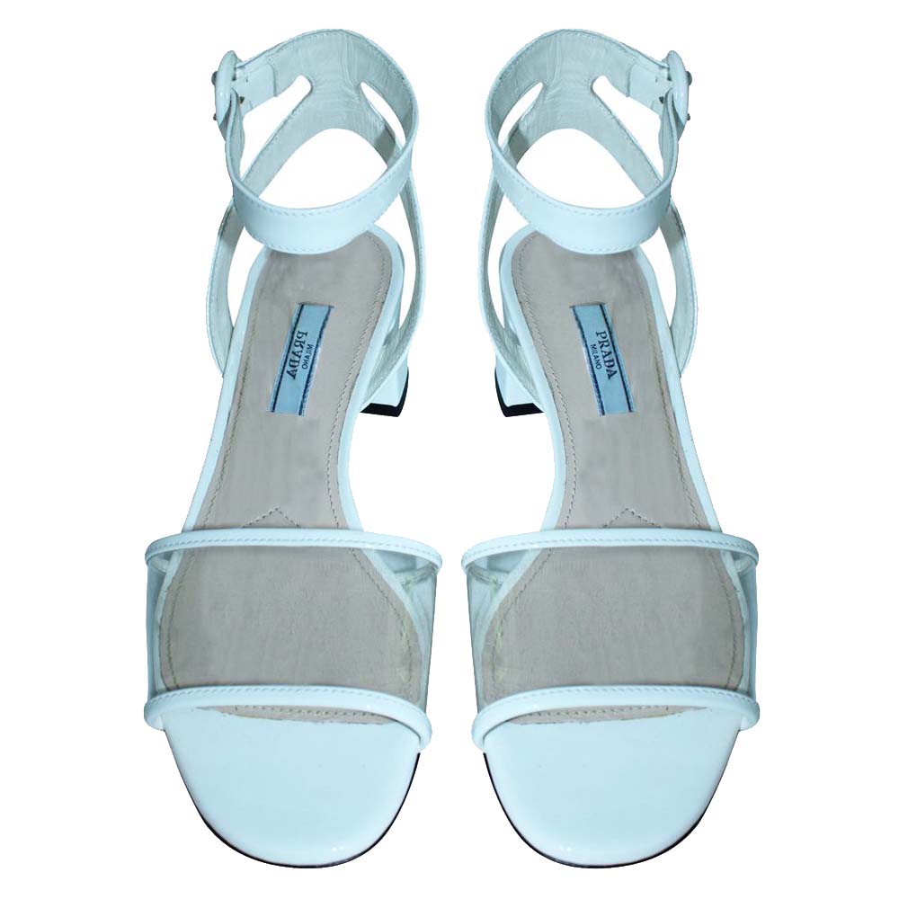 

Prada White Leather Sandals Size, Multicolor