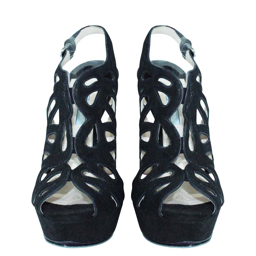 

Prada Black Suede Sandals Size