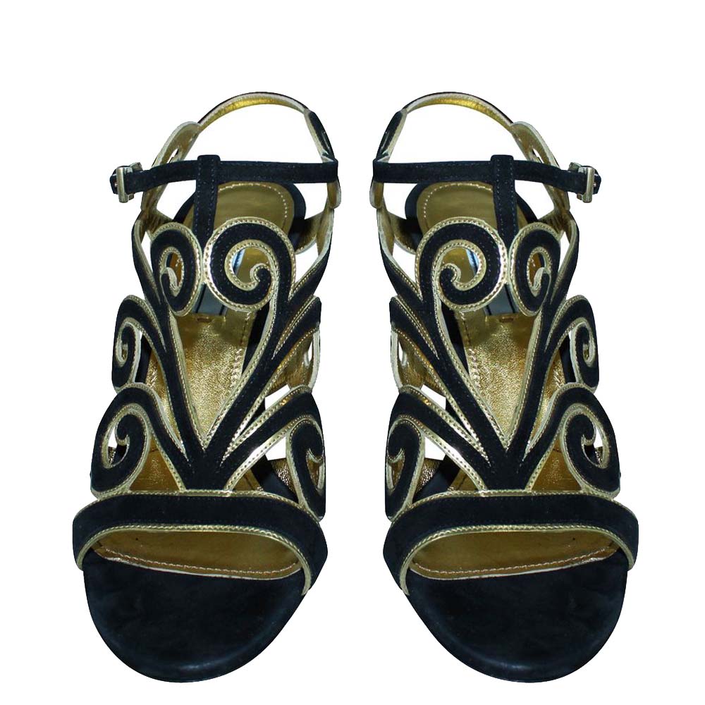 

Prada Black Suede Cut Out Sandals Size