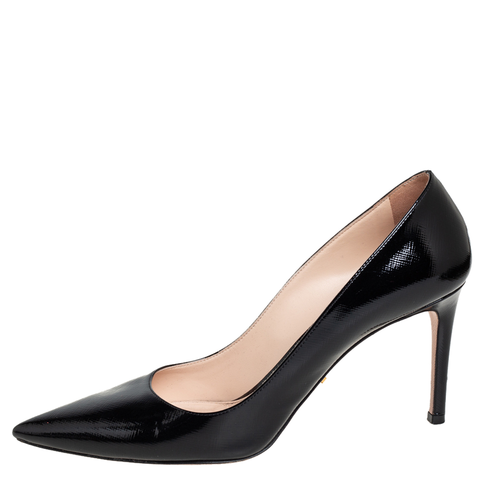 

Prada Black Leather Pointed Toe Pumps Size