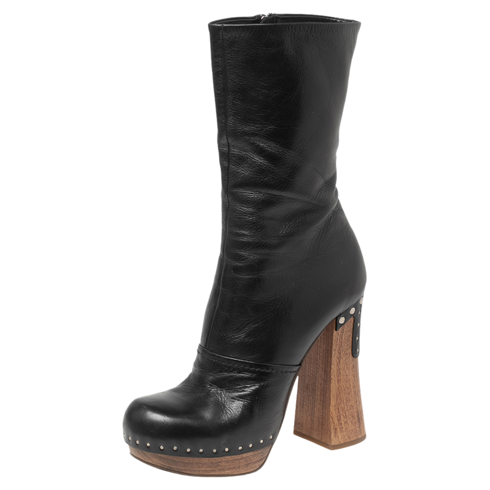 prada mid calf boots