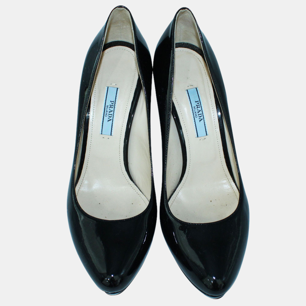 

Prada Black Patent Leather Pumps Size EU