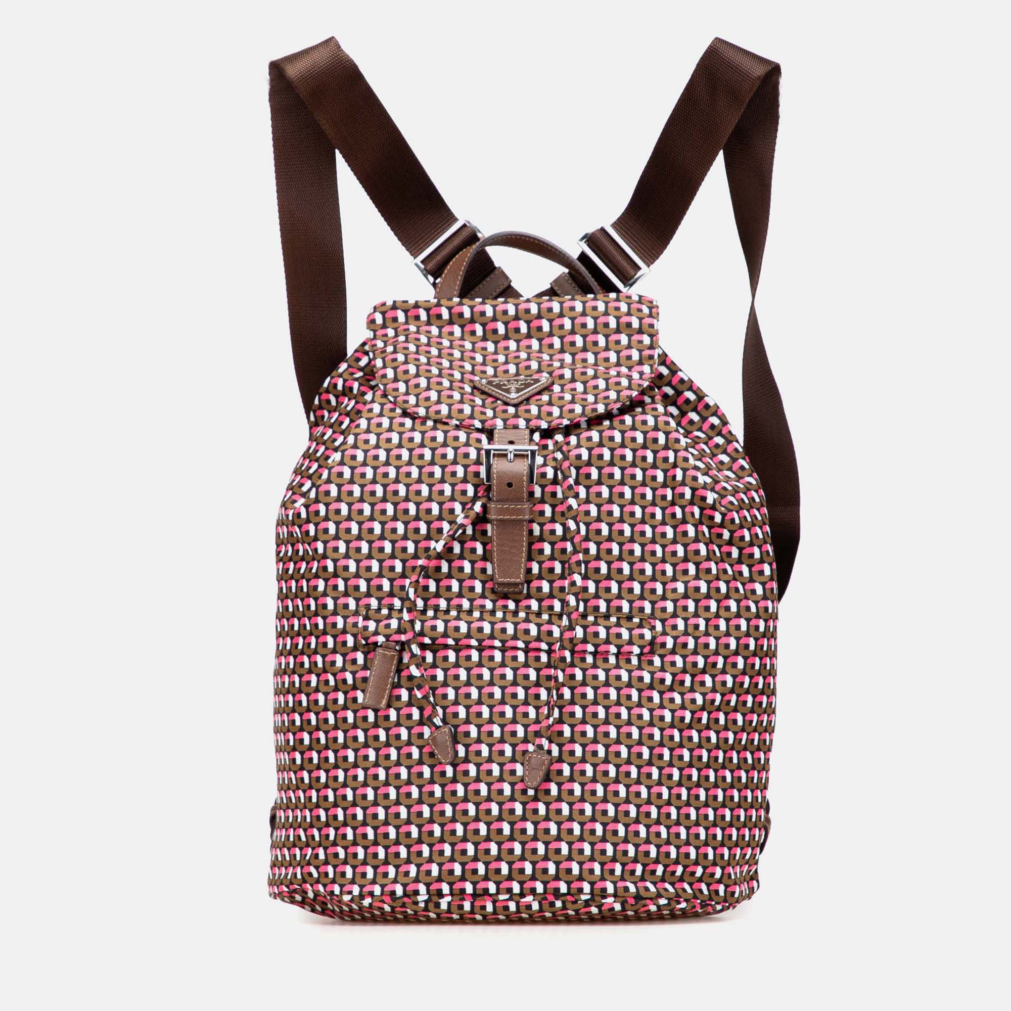 

Prada Pink Tessuto Stampato Backpack