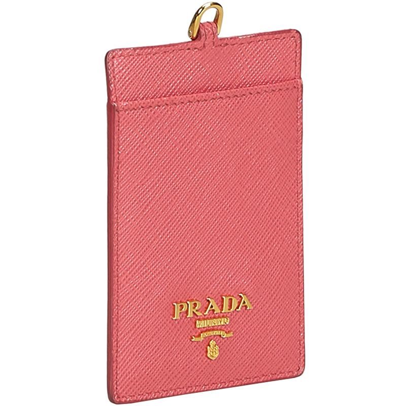 

Prada Pink Leather Badge Holder