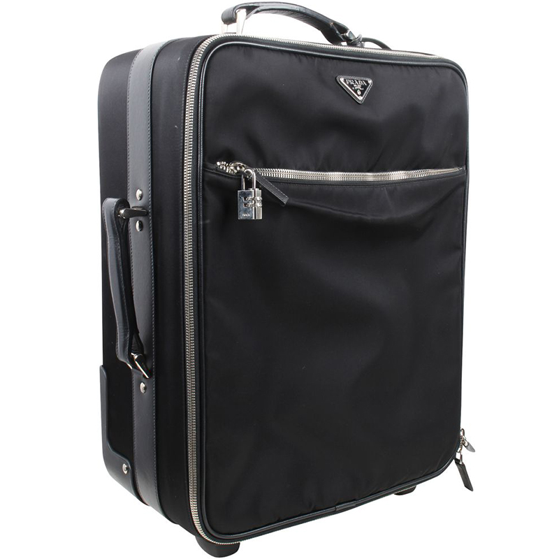 Prada Black Nylon Luggage Bag