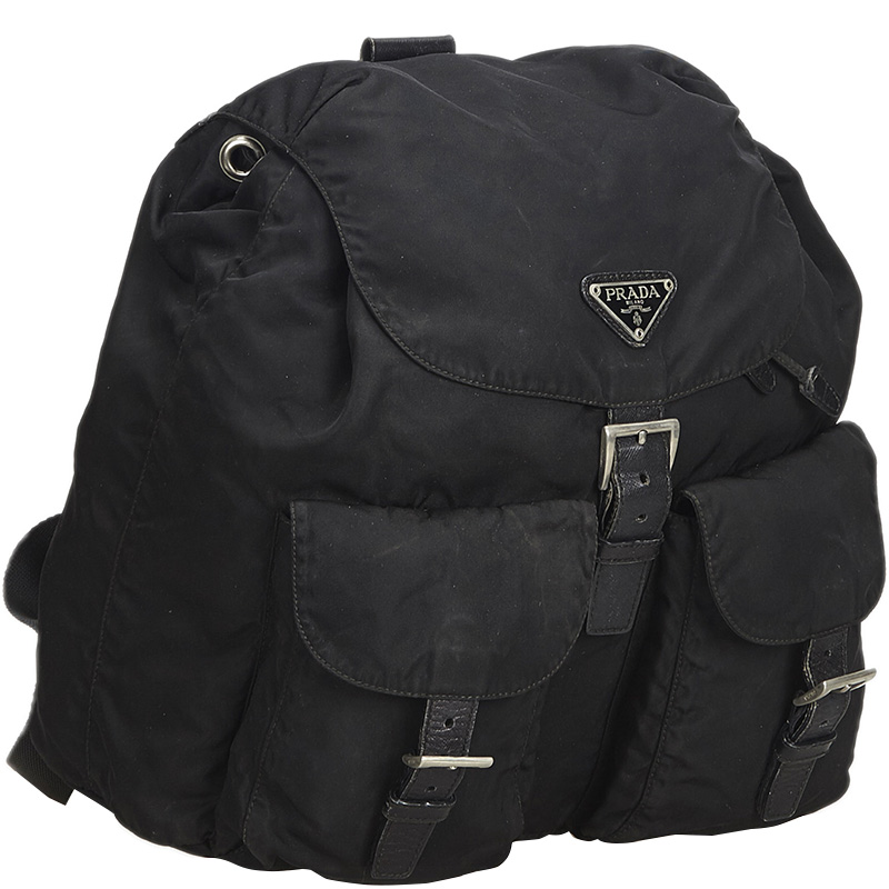 

Prada Black Nylon Drawstring Backpack