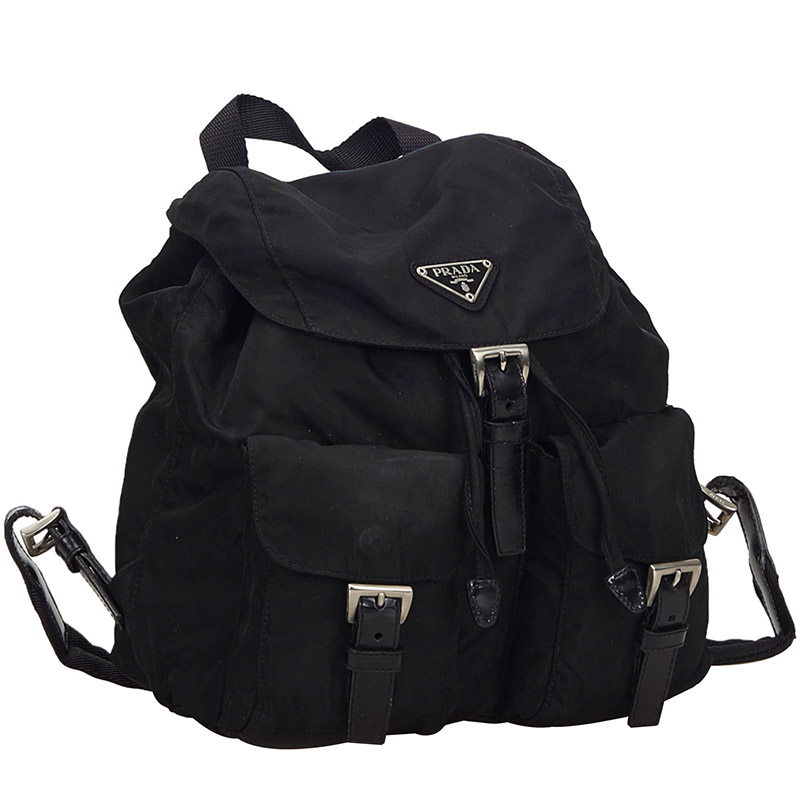 

Prada Black Nylon Drawstring Backpack