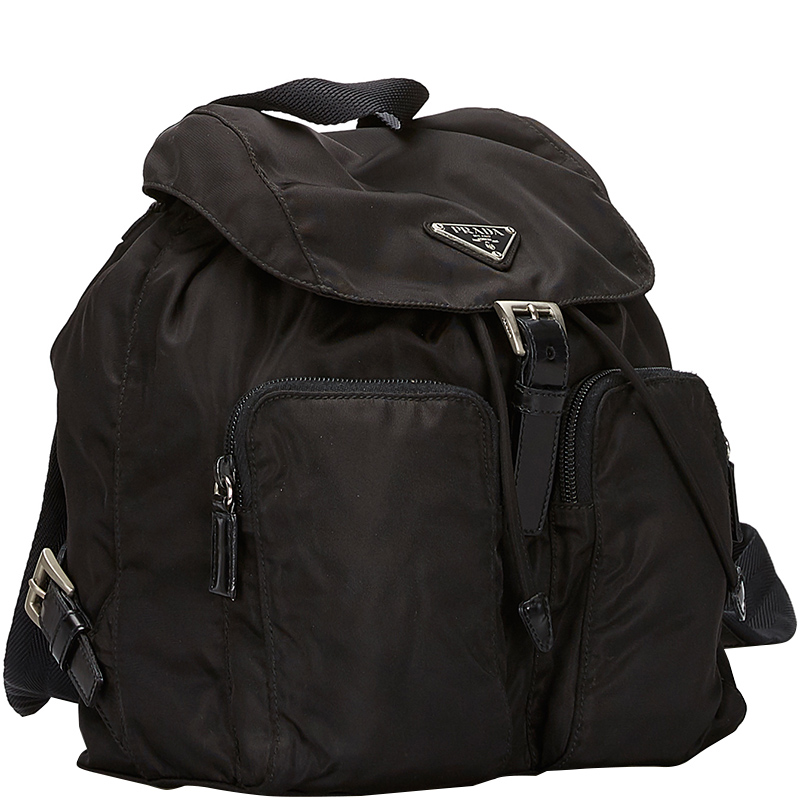 

Prada Black Nylon Drawstring Backpack