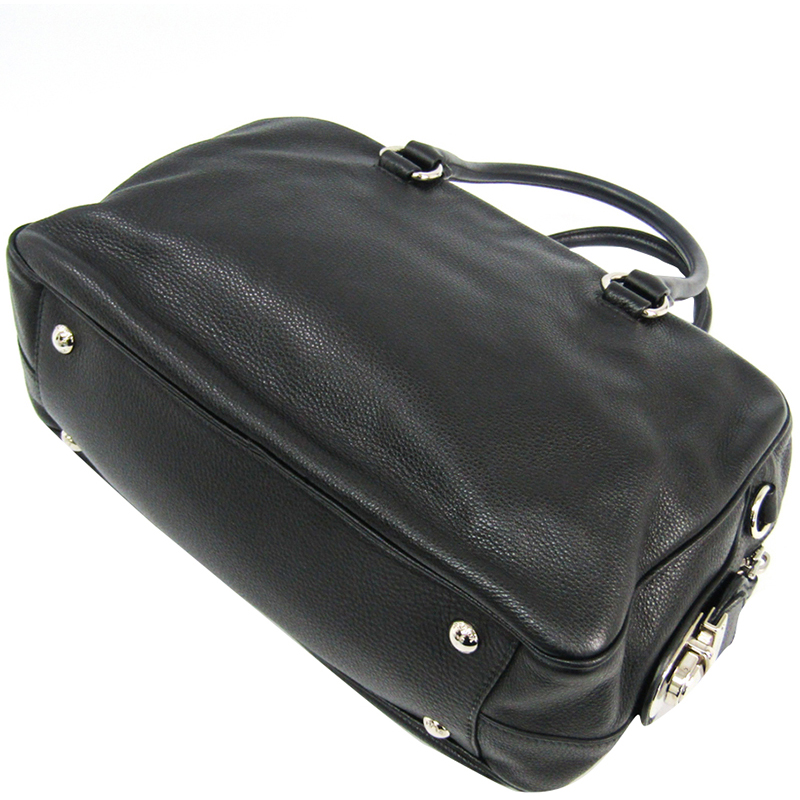 

Prada Black Leather Boston Bag